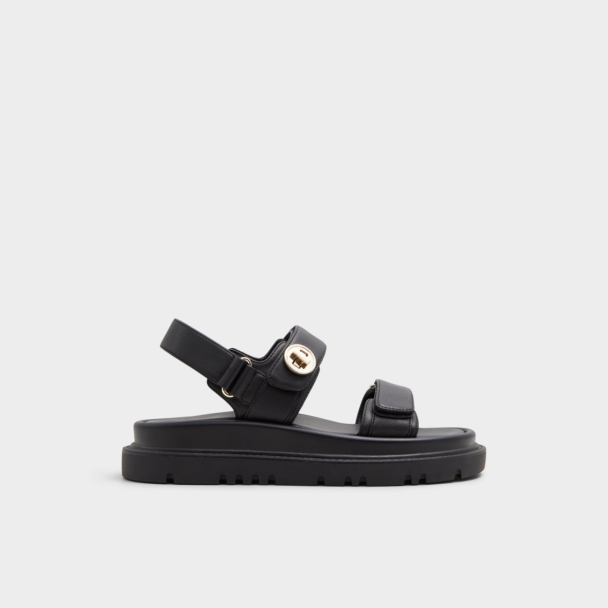 Main View of Black Linette Footbed sandal for Womens