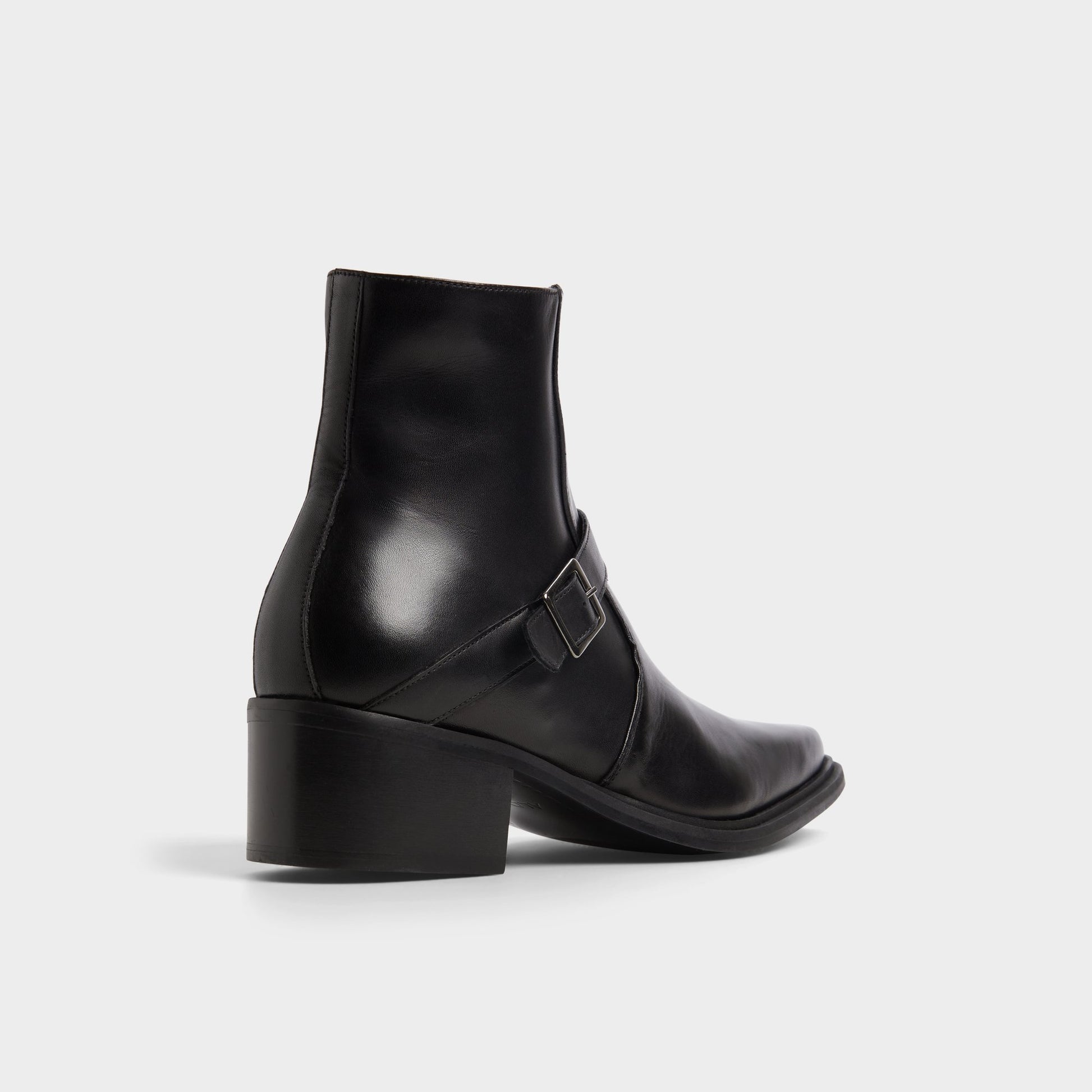Three-quarter angle of Black Asedric Ankle boot's back side
