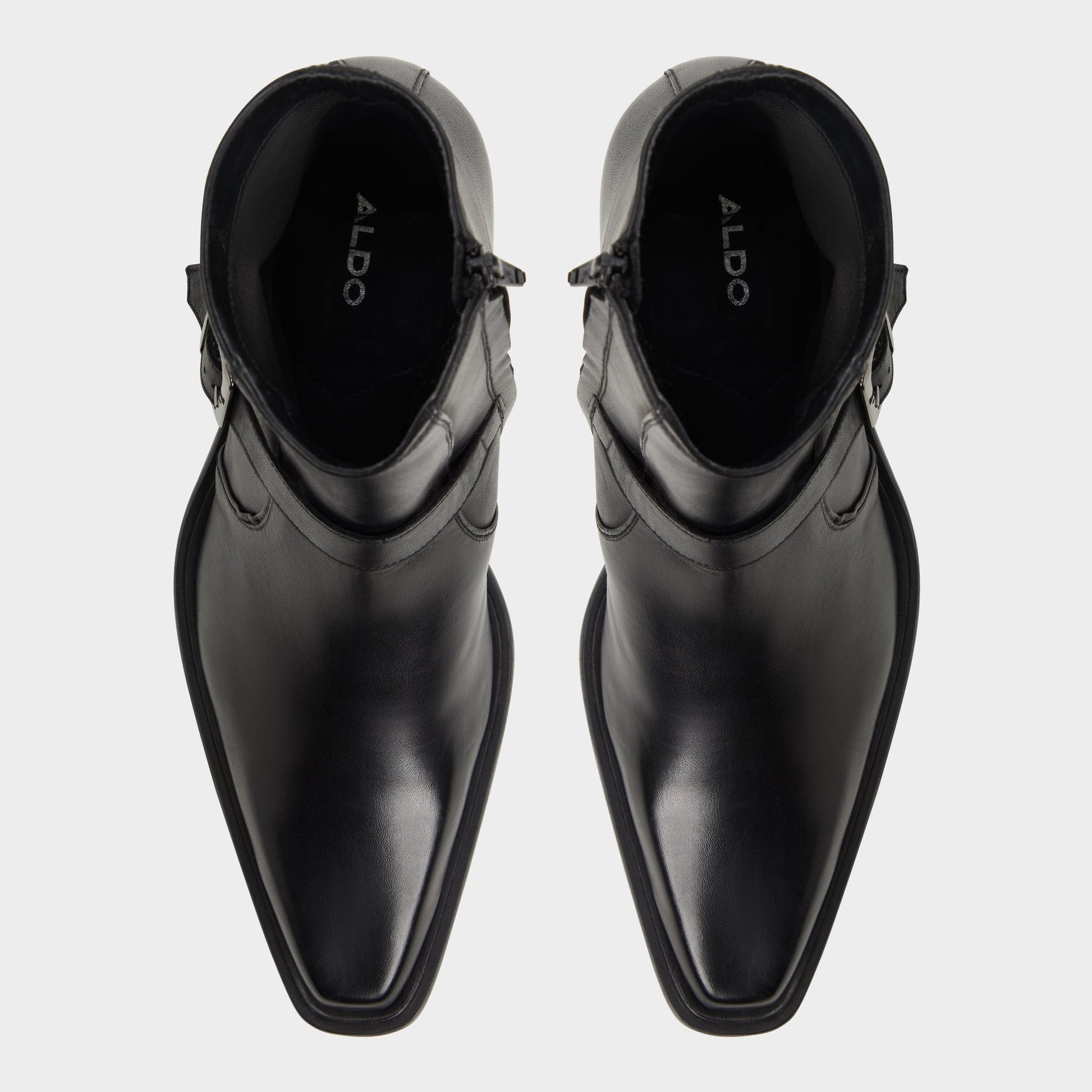 Top-down view of the Black Asedric Ankle boot