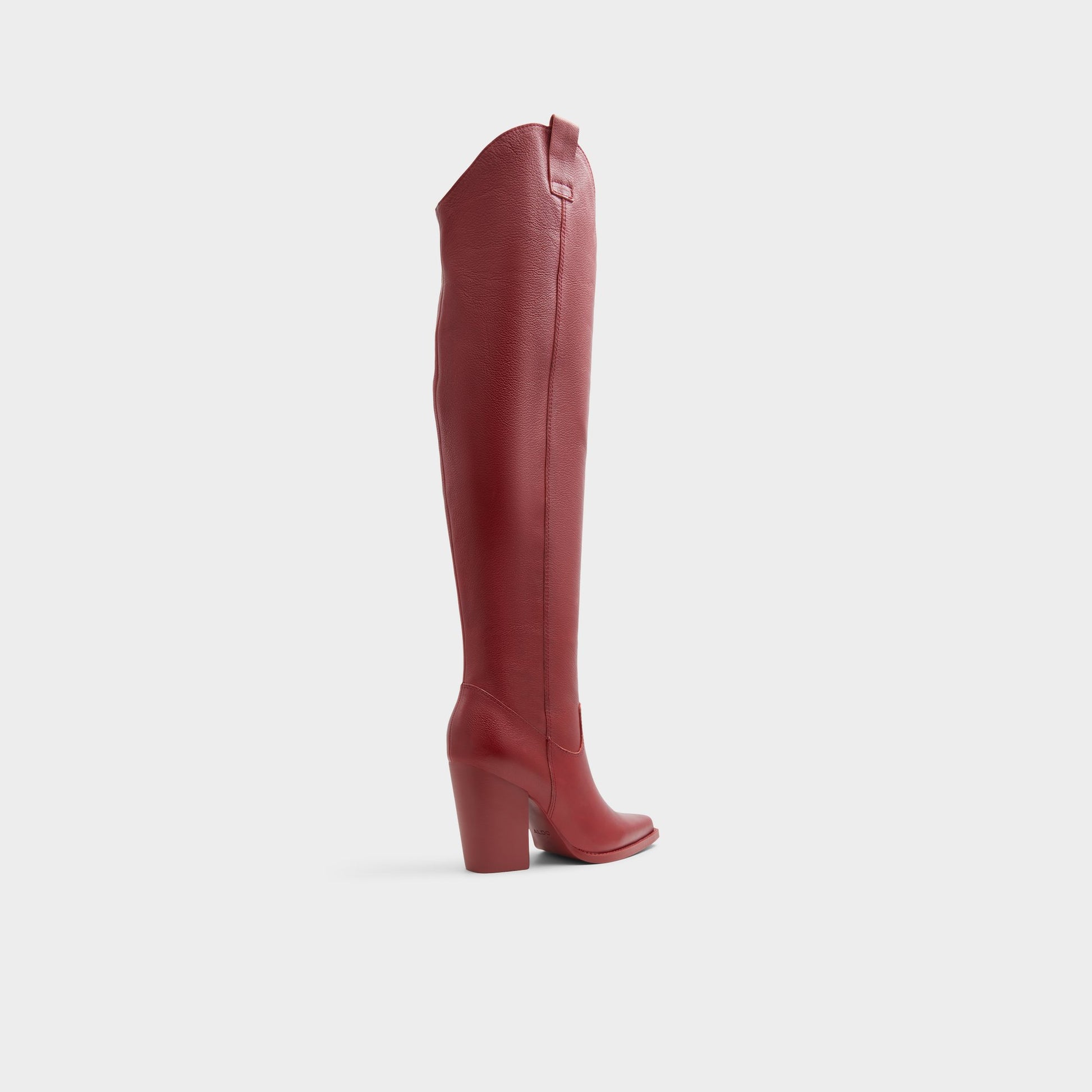 Three-quarter angle of Bordo Beatrine Over-the-knee boot's back side