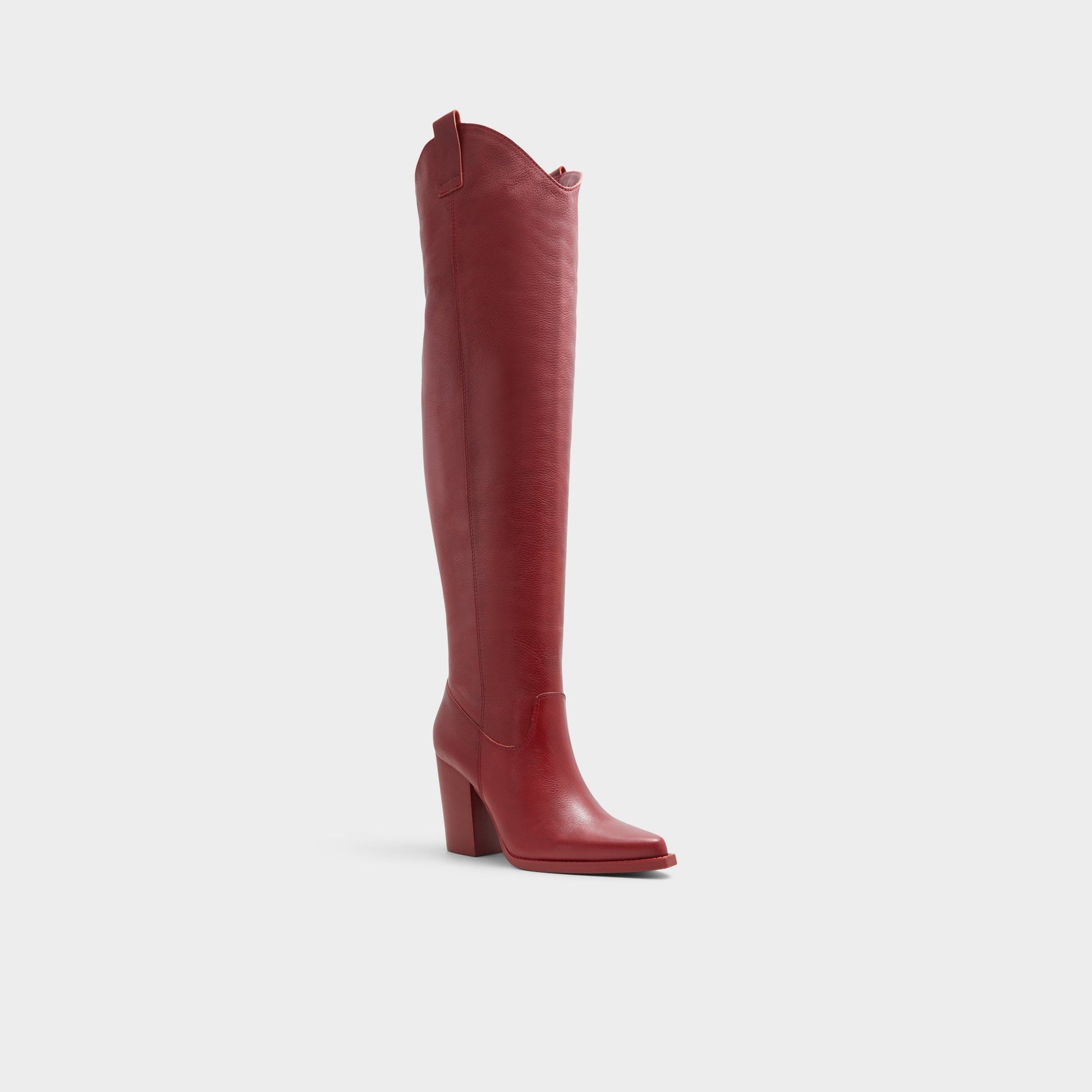Three-quarter angle of Bordo Beatrine Over-the-knee boot's front side