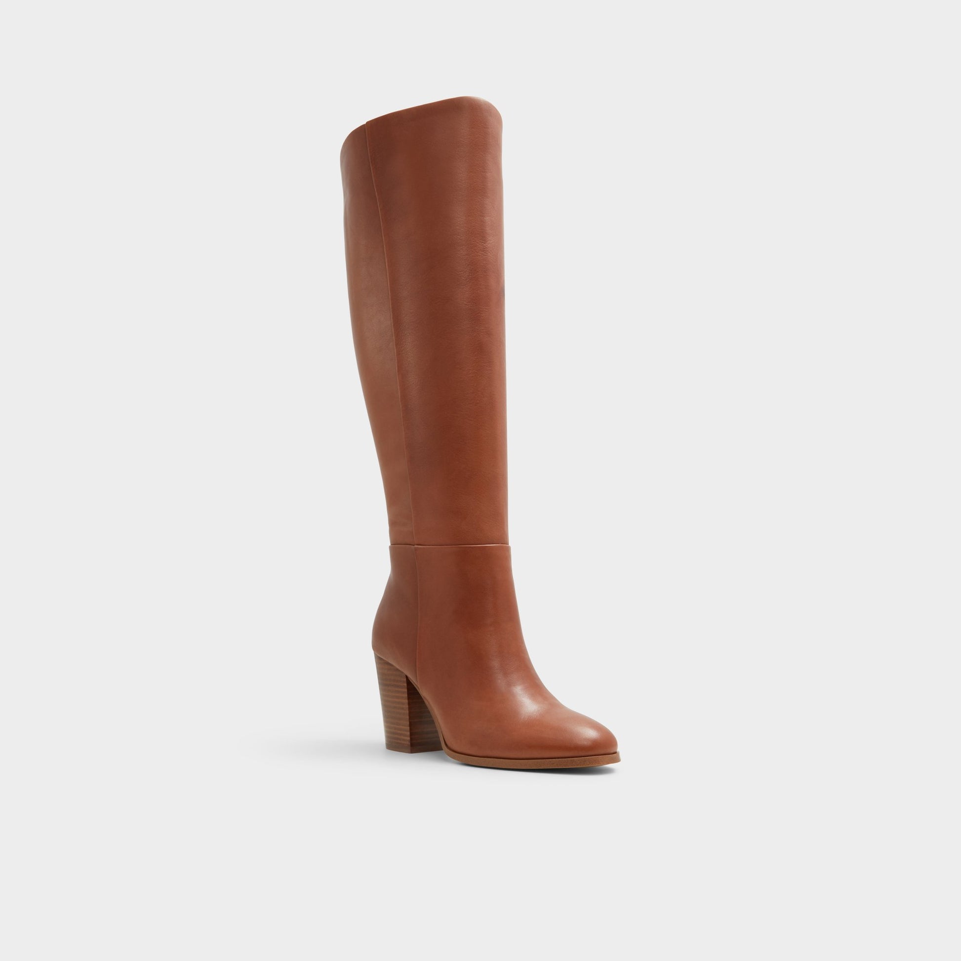 Three-quarter angle of Cognac Belide Knee-high boot's front side
