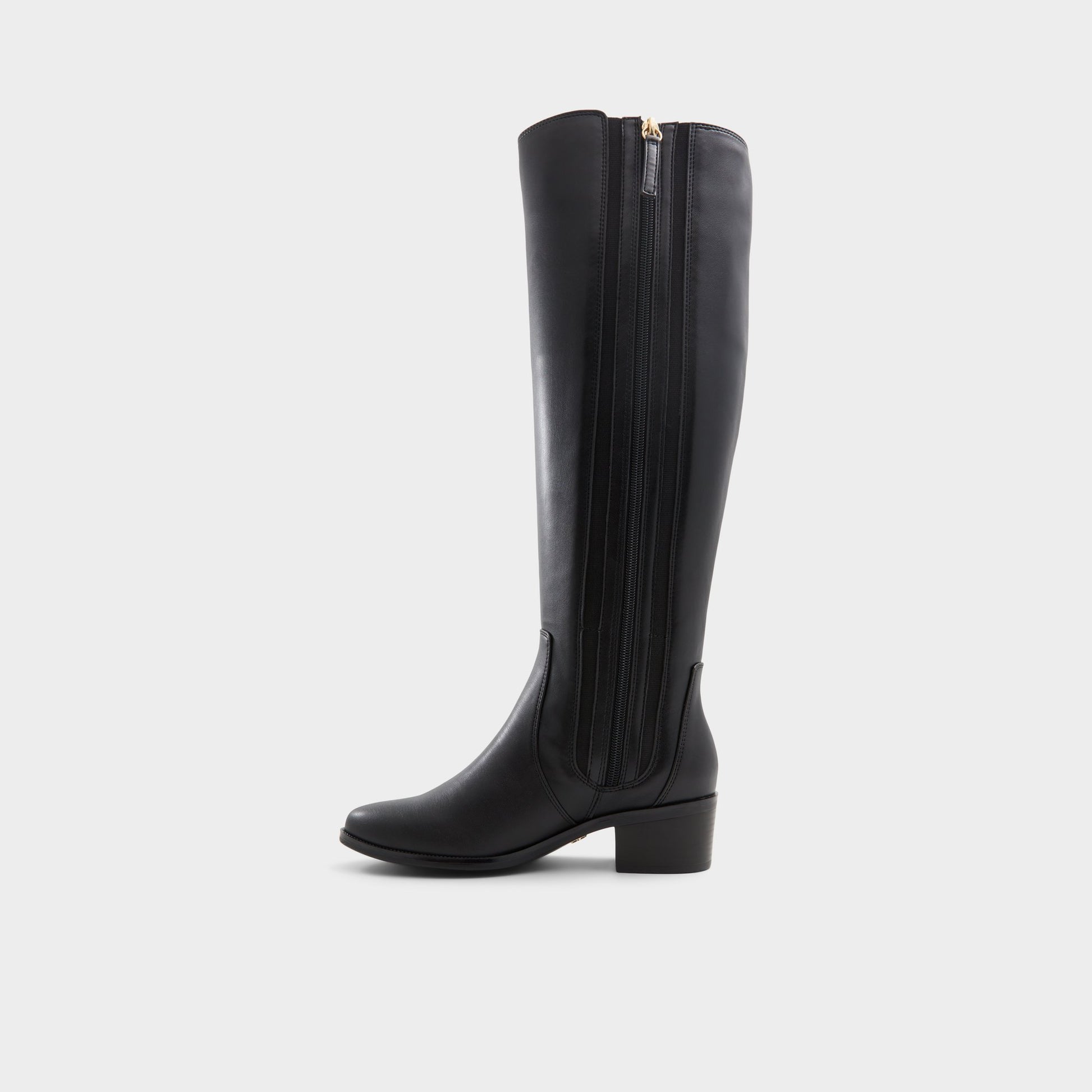 Side view of Black Tanerdee Knee-high boot
