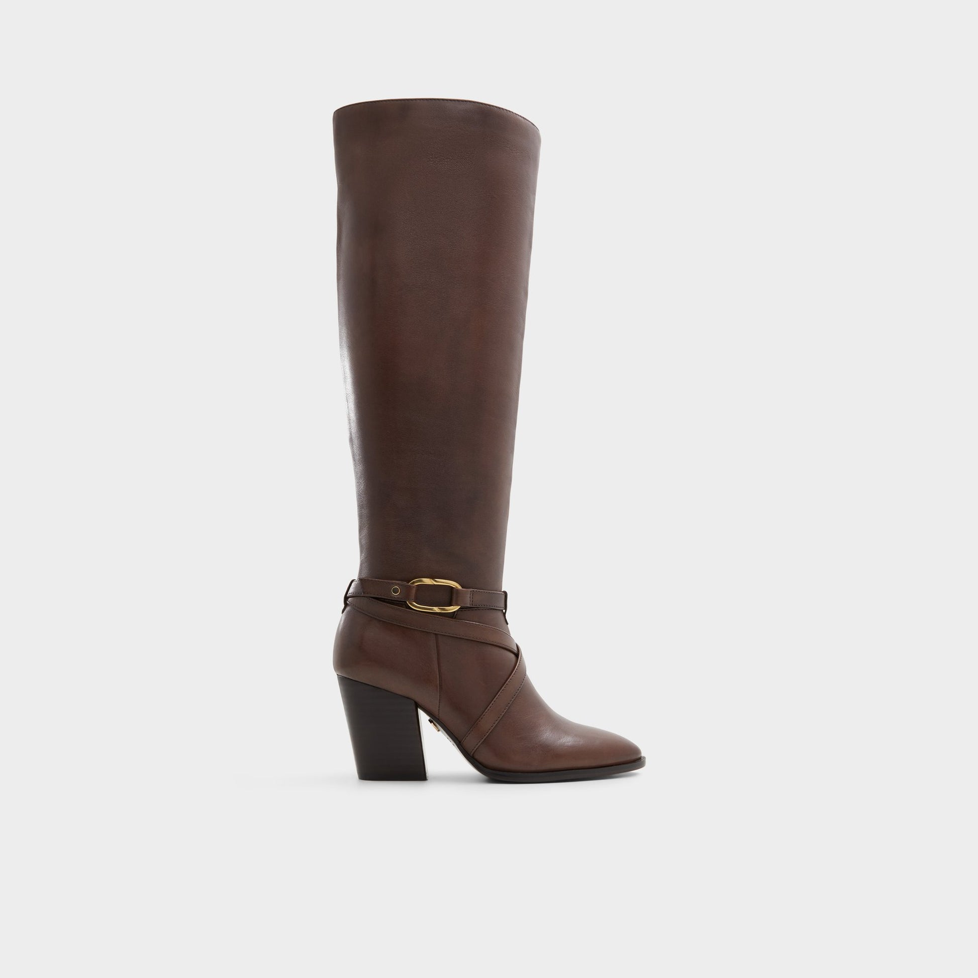 Main View of Dark Brown Adworeweth Knee-high boot for Womens