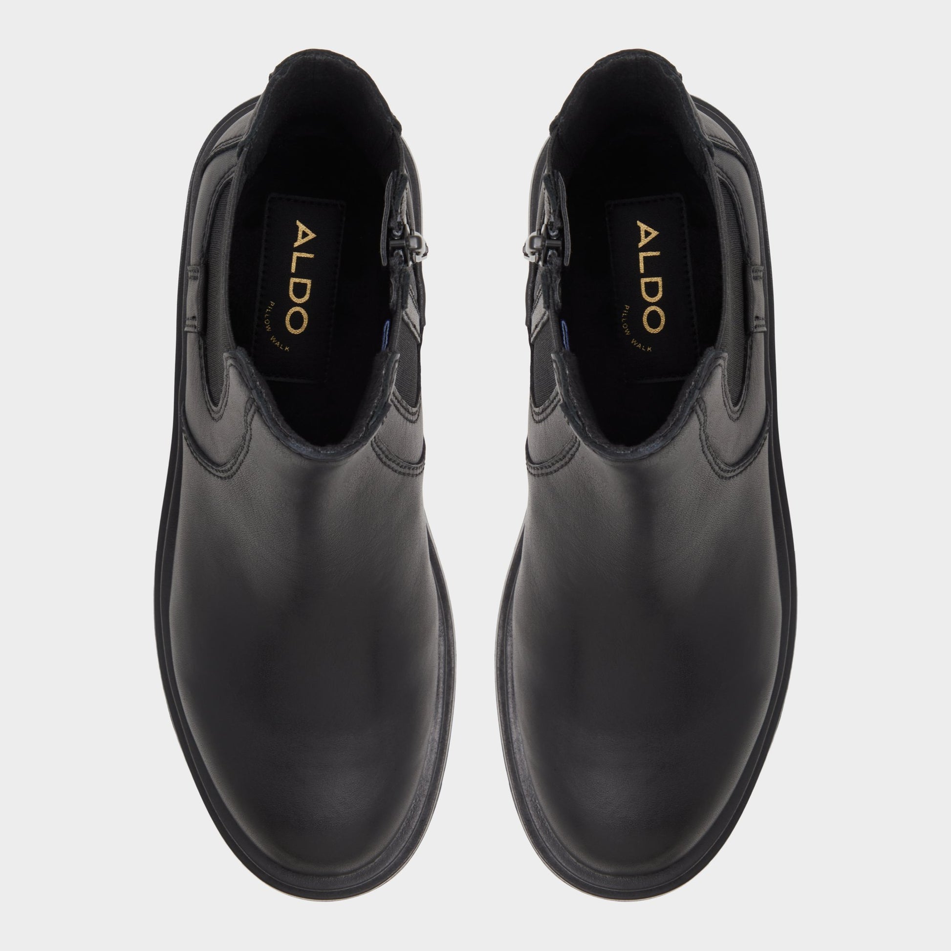 Top-down view of the Black Snowella Ankle boot