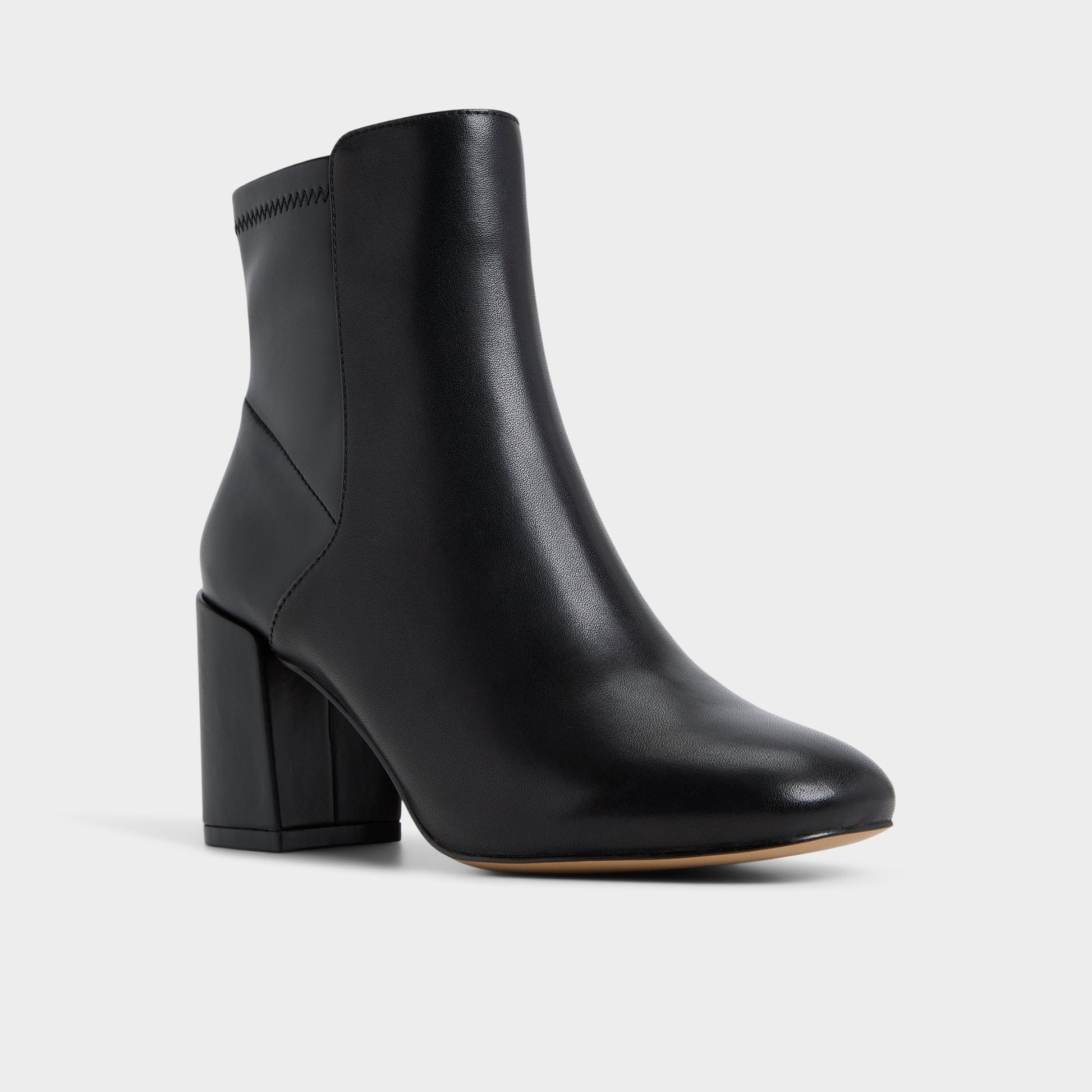 Three-quarter angle of Black Satorimini Ankle boot's front side