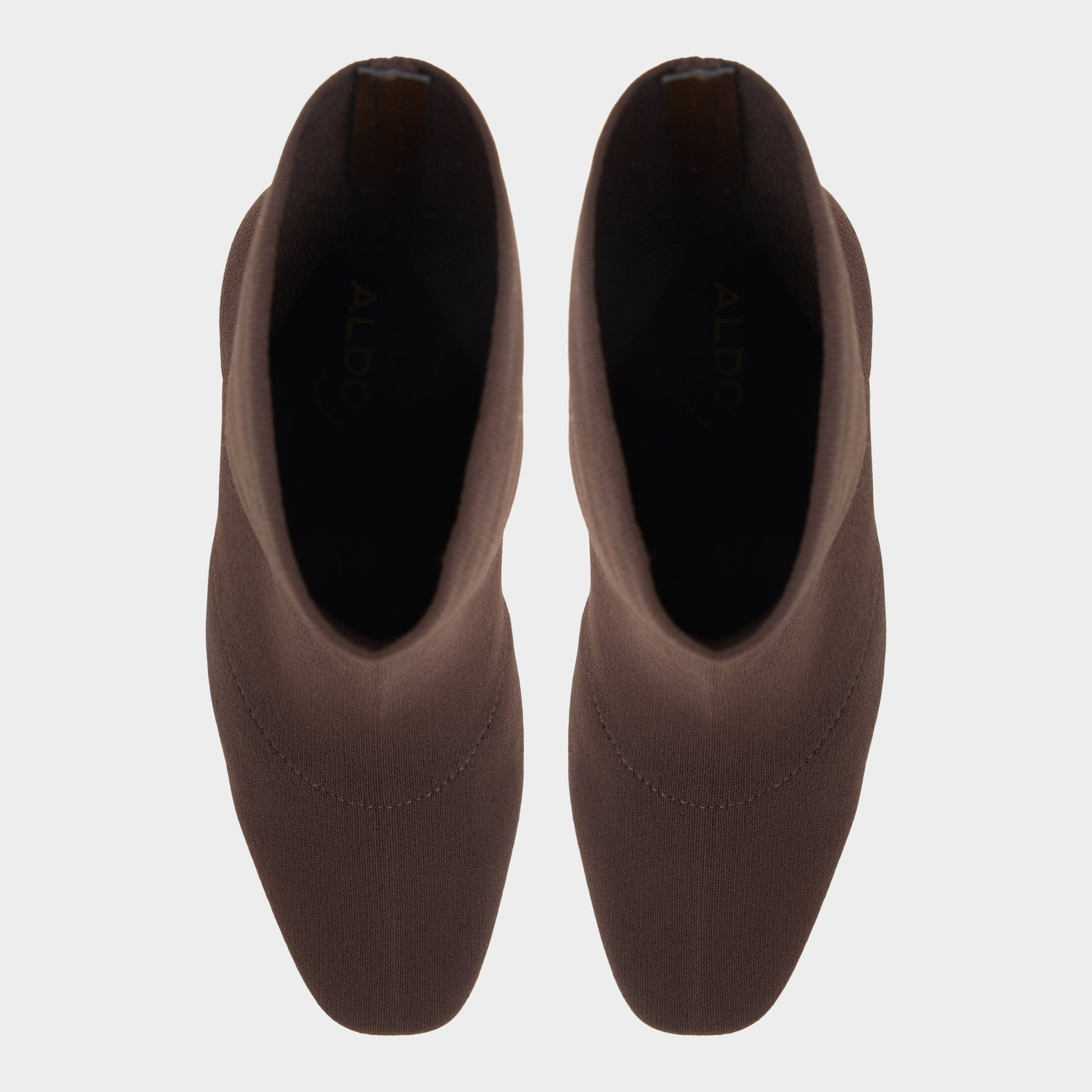 Top-down view of the Brown Overflow Faelora Ankle boot