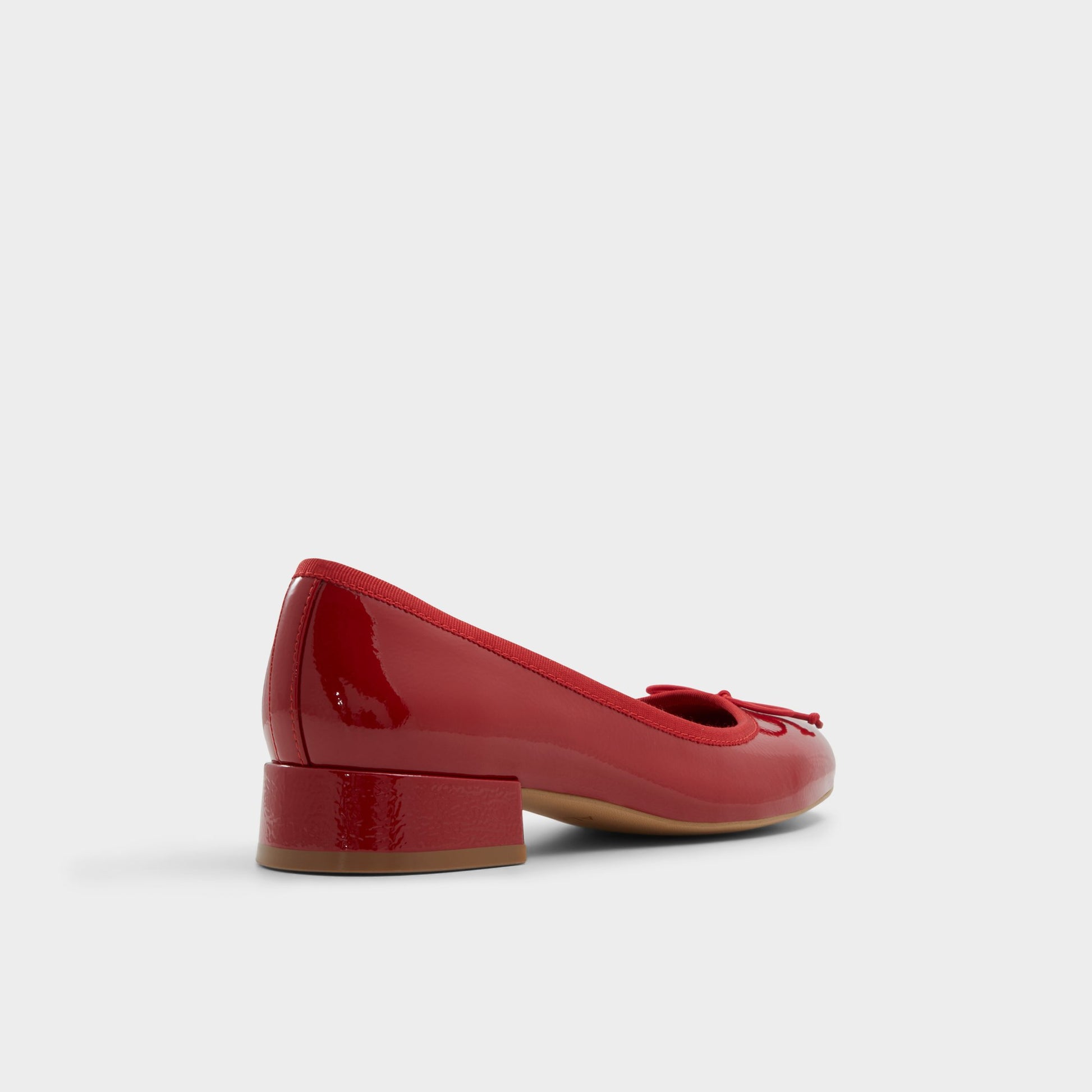 Three-quarter angle of Red Aliette Ballerina's back side