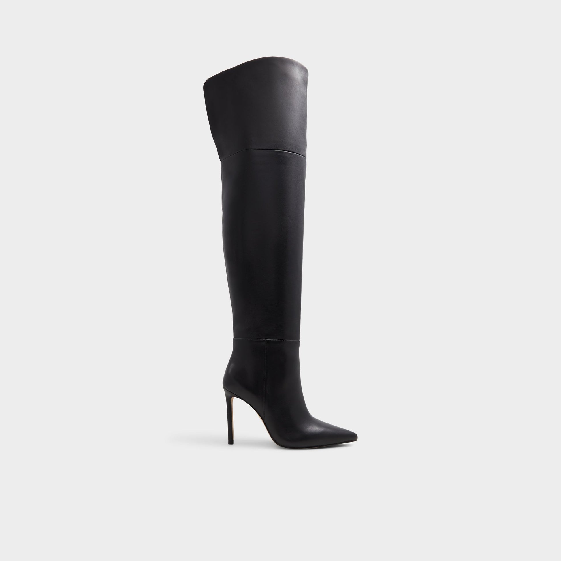 Main View of Black Galalede Over-the-knee boot for Womens