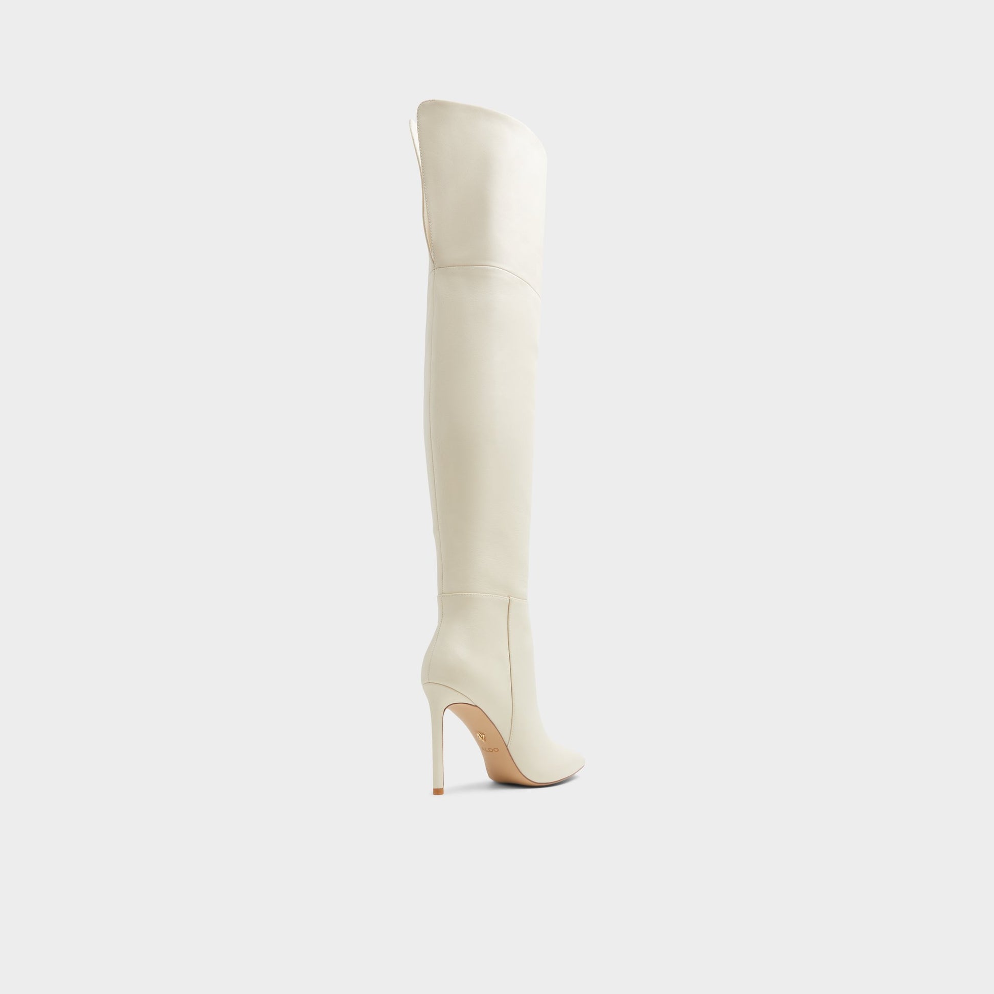 Three-quarter angle of Beige Galalede Over-the-knee boot's back side