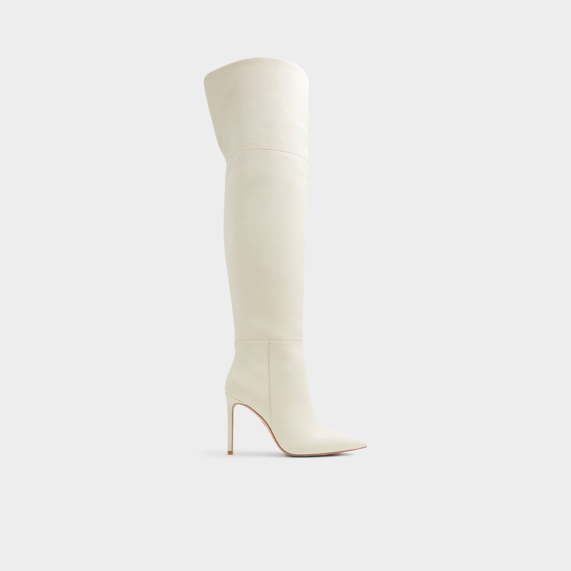 Main View of Beige Galalede Over-the-knee boot for Womens