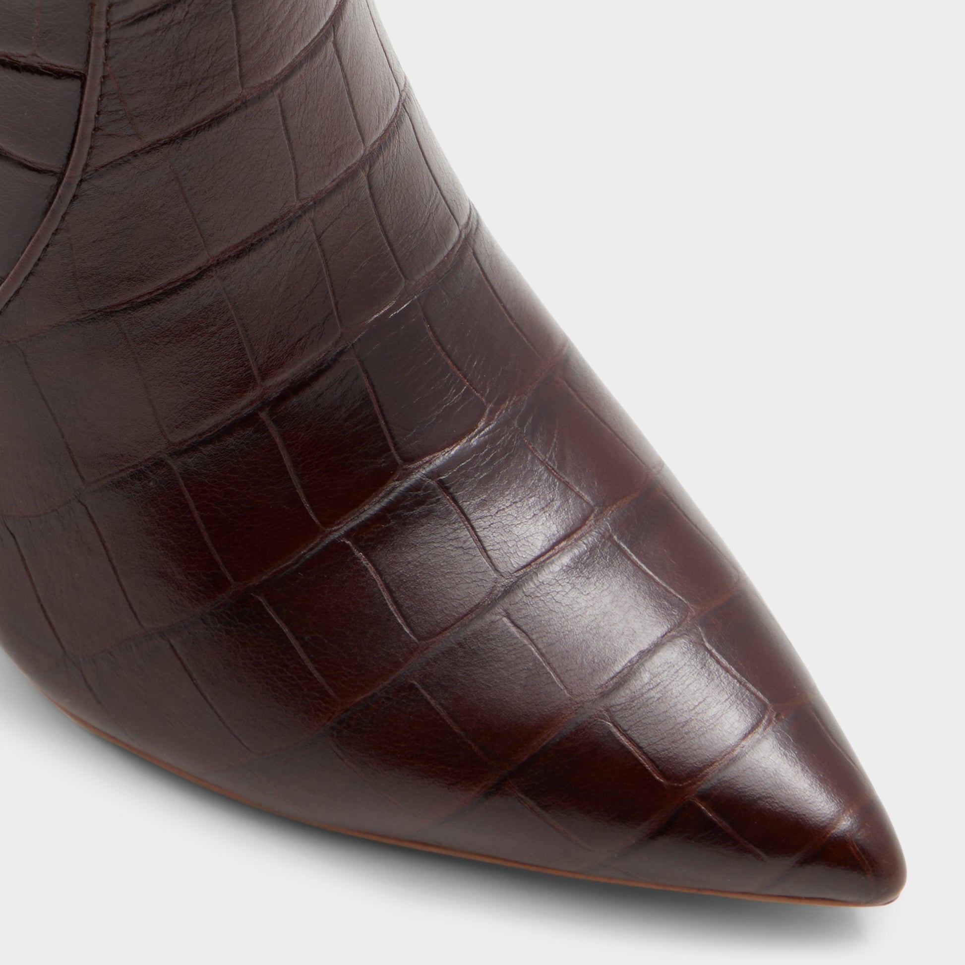 Gros plan de la Marron Foncé Cadigoder Botte haute