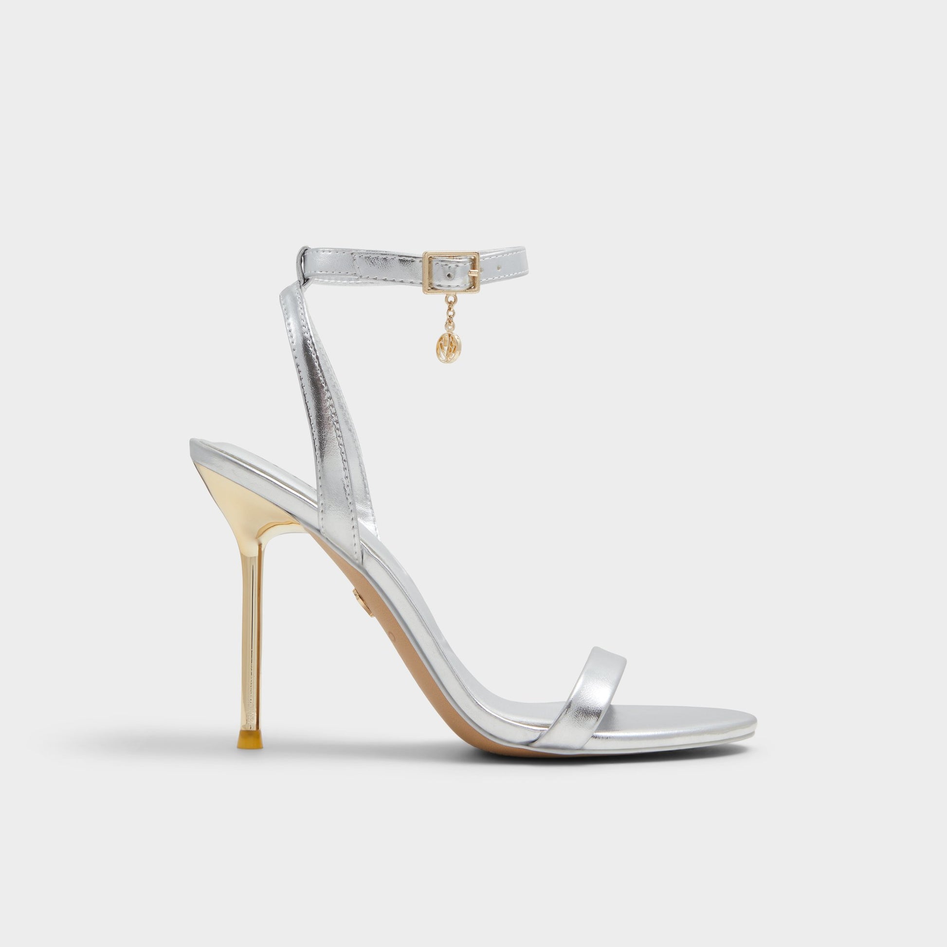 Main View of Silver Maristou Strappy heeled sandal for Womens