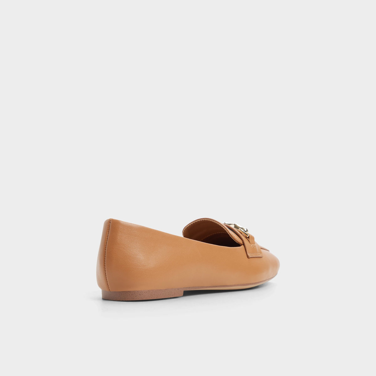 Three-quarter angle of Medium brown Hoha Loafer's back side