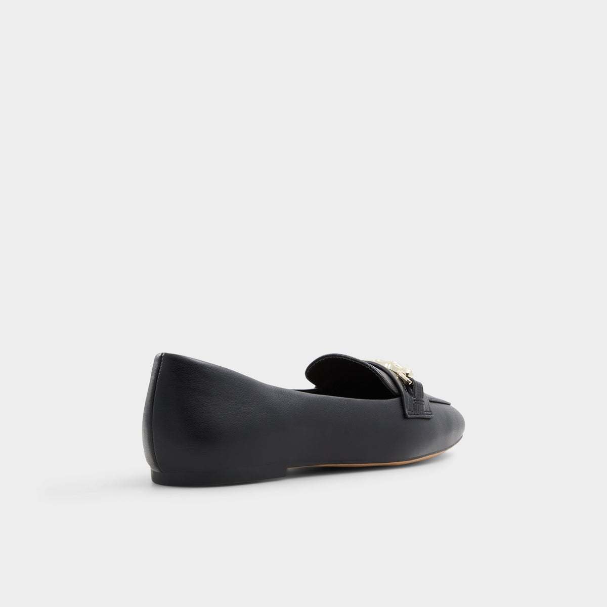 Three-quarter angle of Black Hoha Loafer's back side