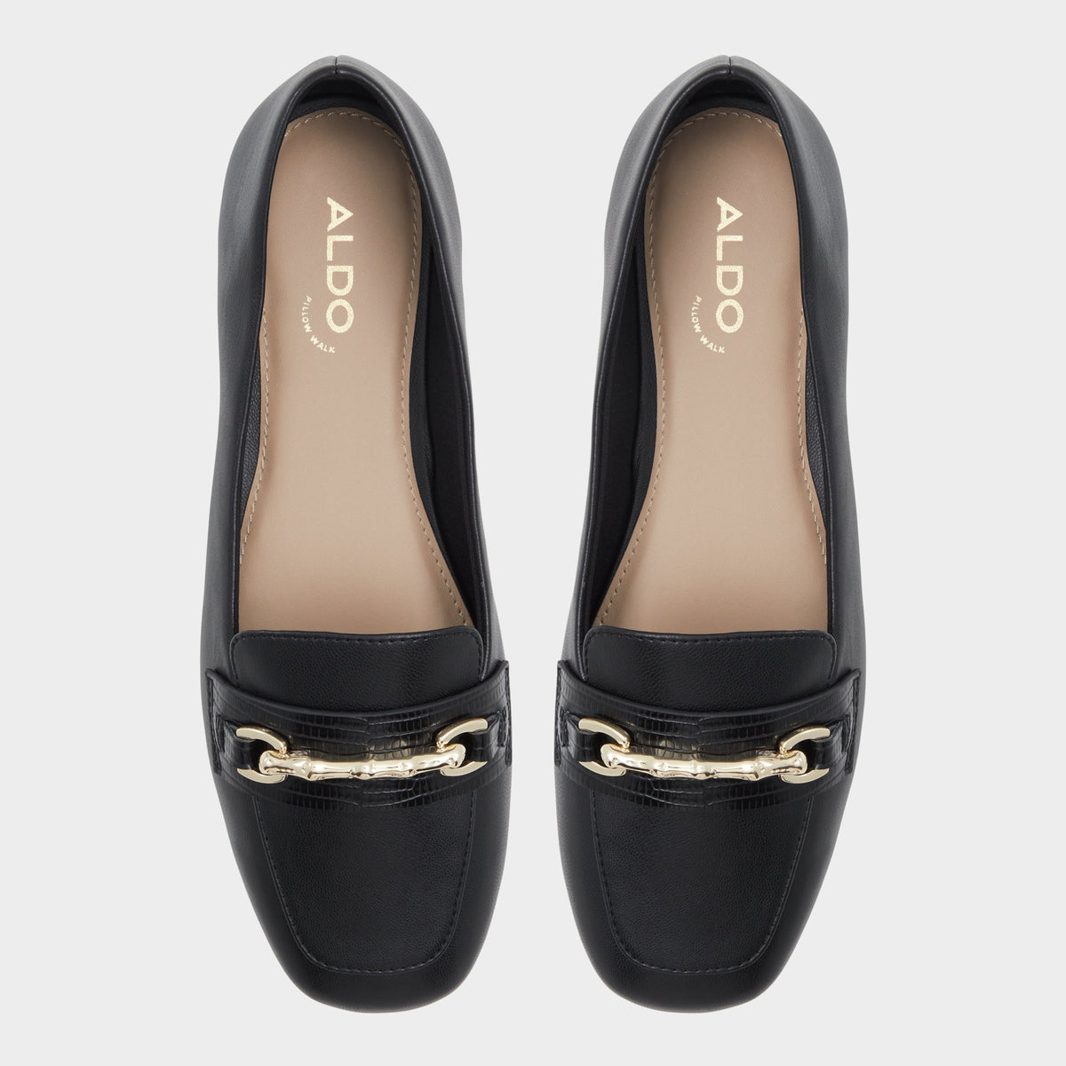 Top-down view of the Black Hoha Loafer