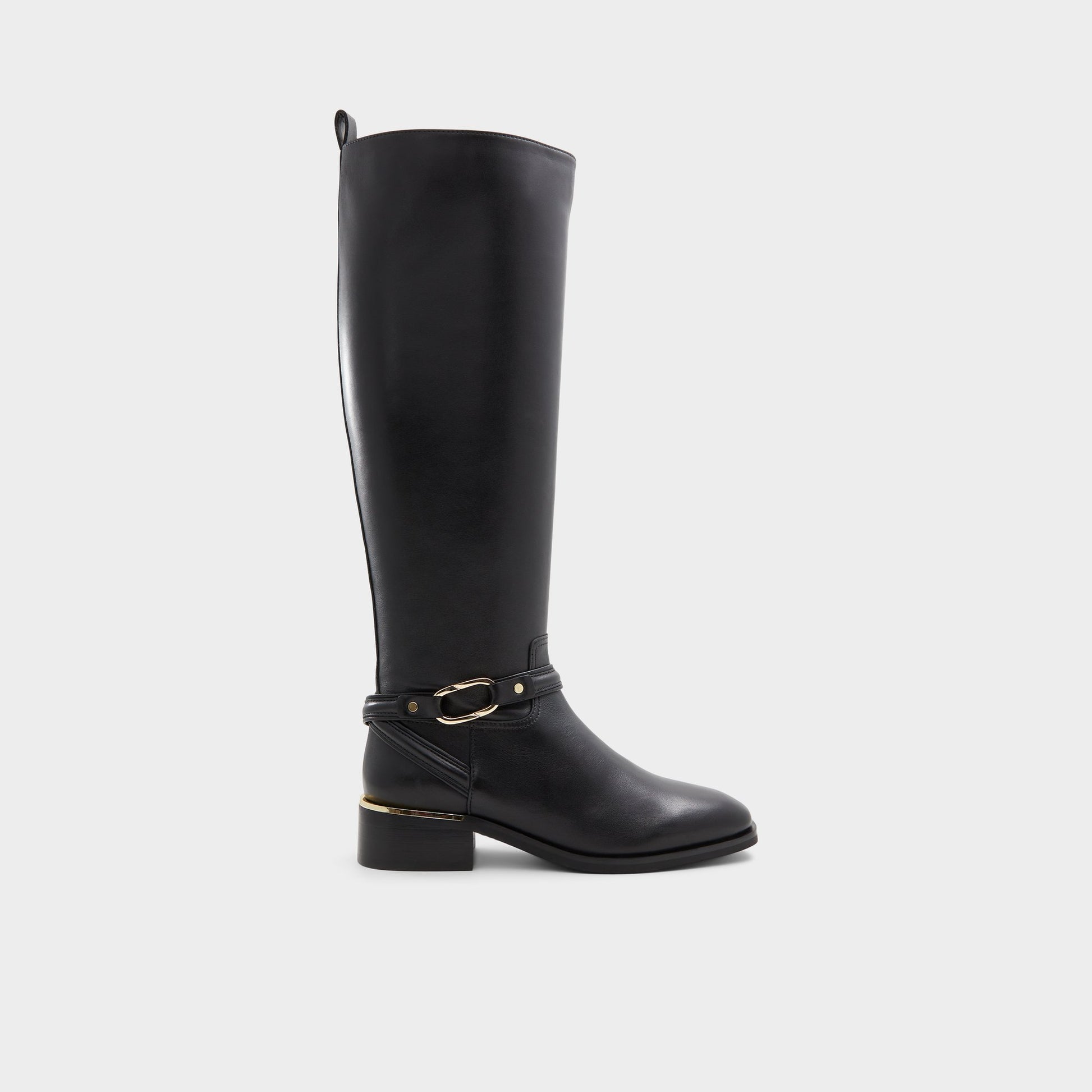 Main View of Black Ocynwan Riding boot for Womens