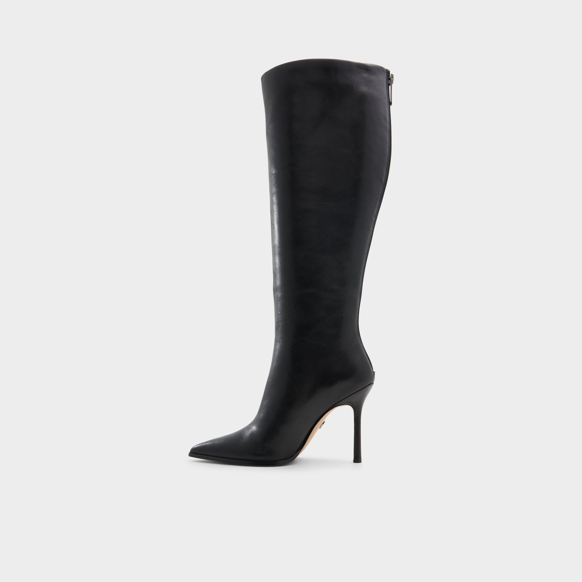 Side view of Black Maybellie-wc Knee-high boot