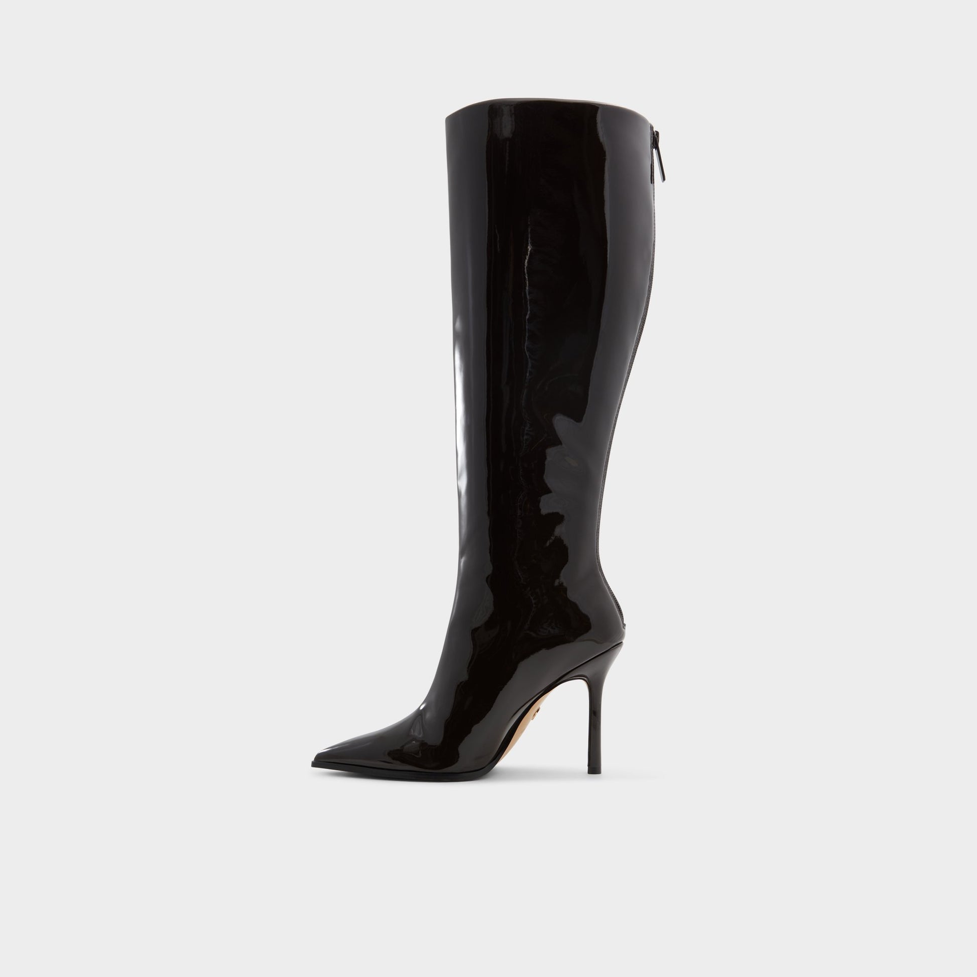 Side view of Dark Brown Maybellie-wc Knee-high boot