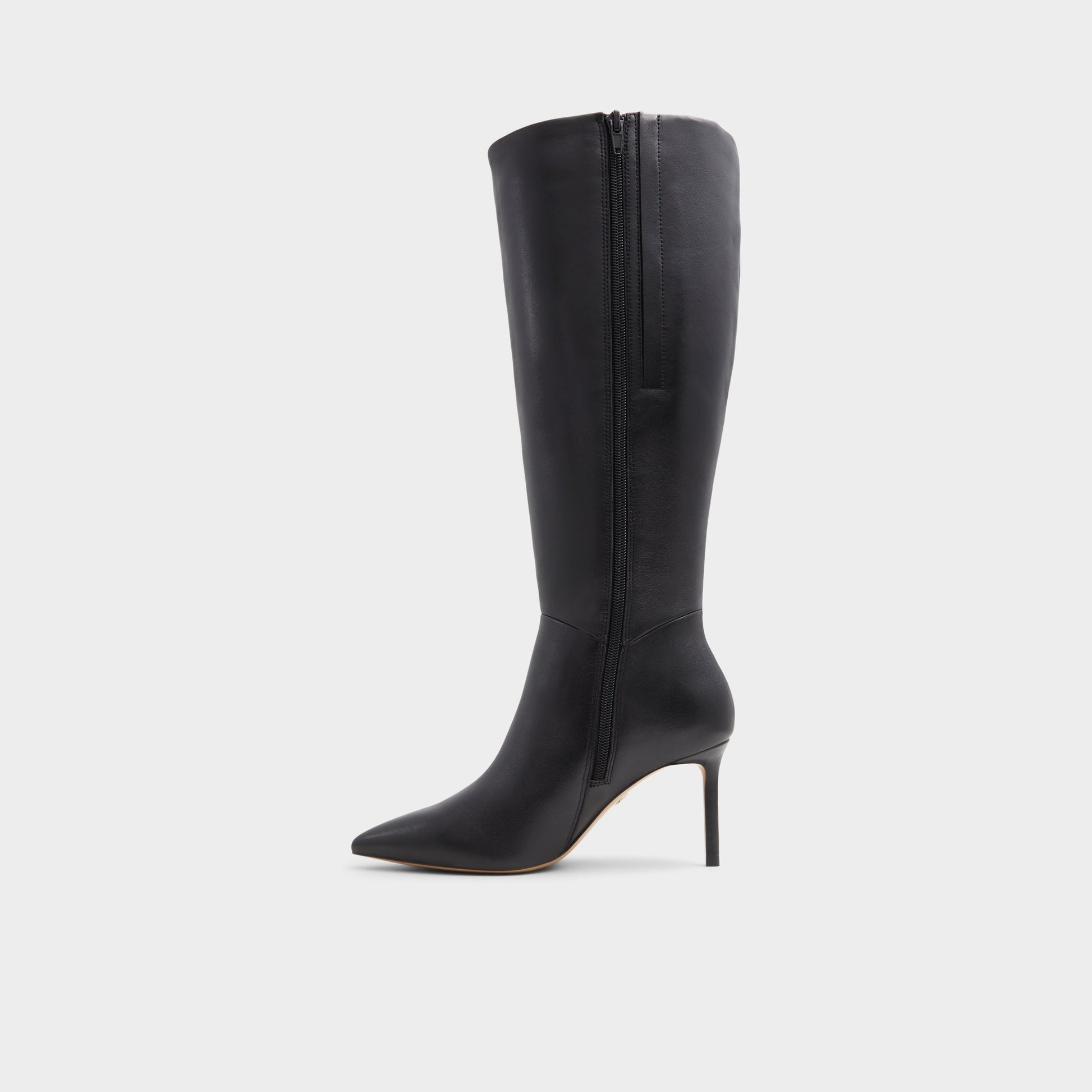 Side view of Black Laroche-wc Knee-high boot