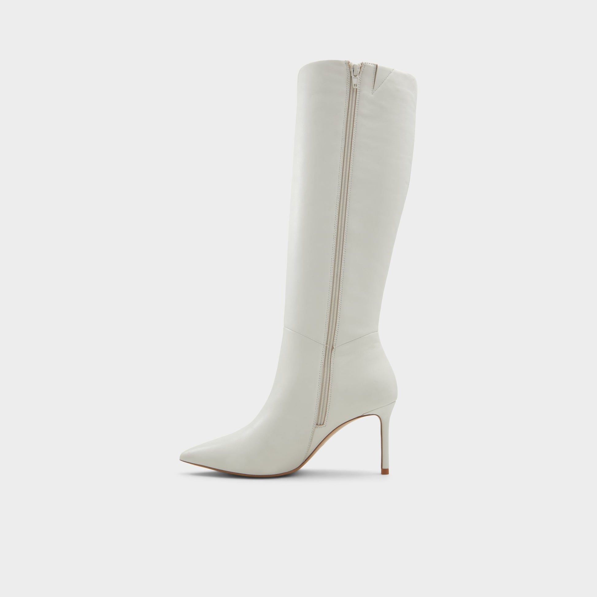 Side view of White/Bone Laroche-wc Knee-high boot