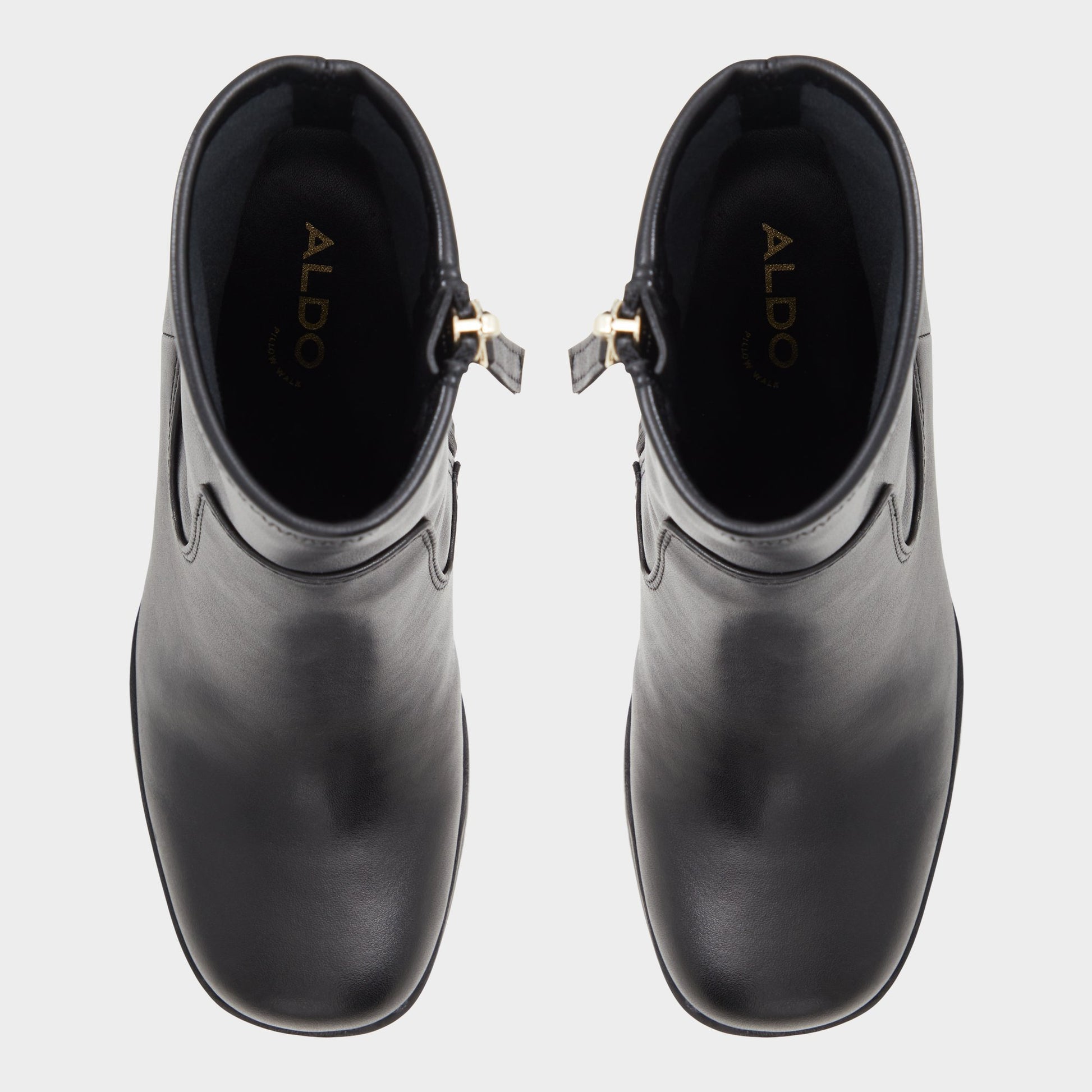 Top-down view of the Black Seraphica Ankle boot