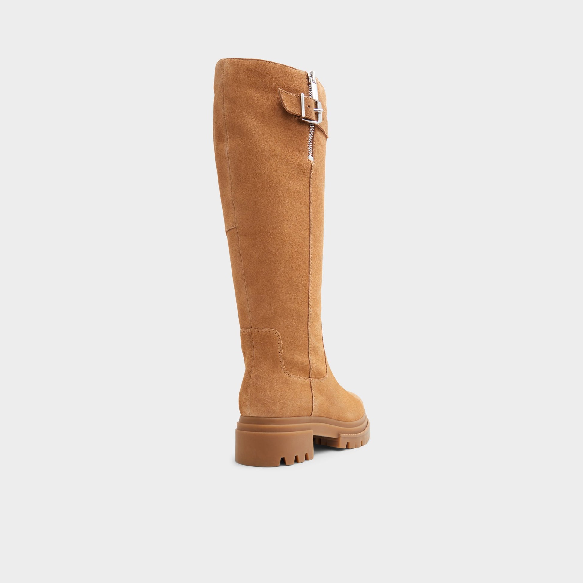 Three-quarter angle of Light Brown Sometta Knee-high boot's back side