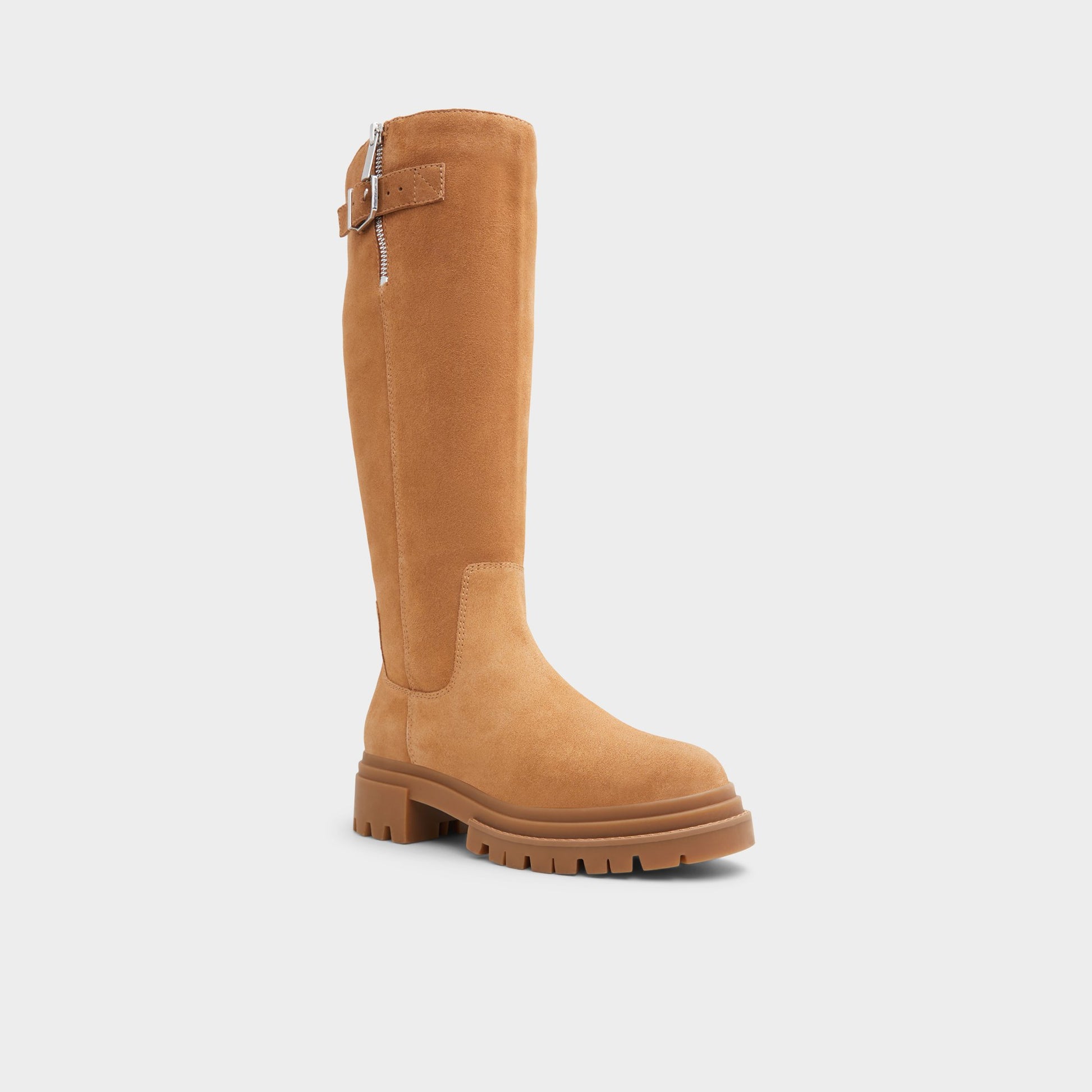 Three-quarter angle of Light Brown Sometta Knee-high boot's front side