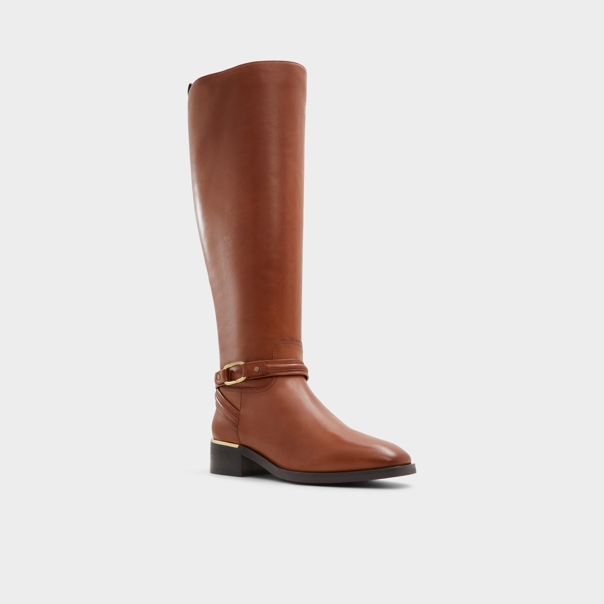 Three-quarter angle of Cognac Ocynwan-wc Riding boot's front side