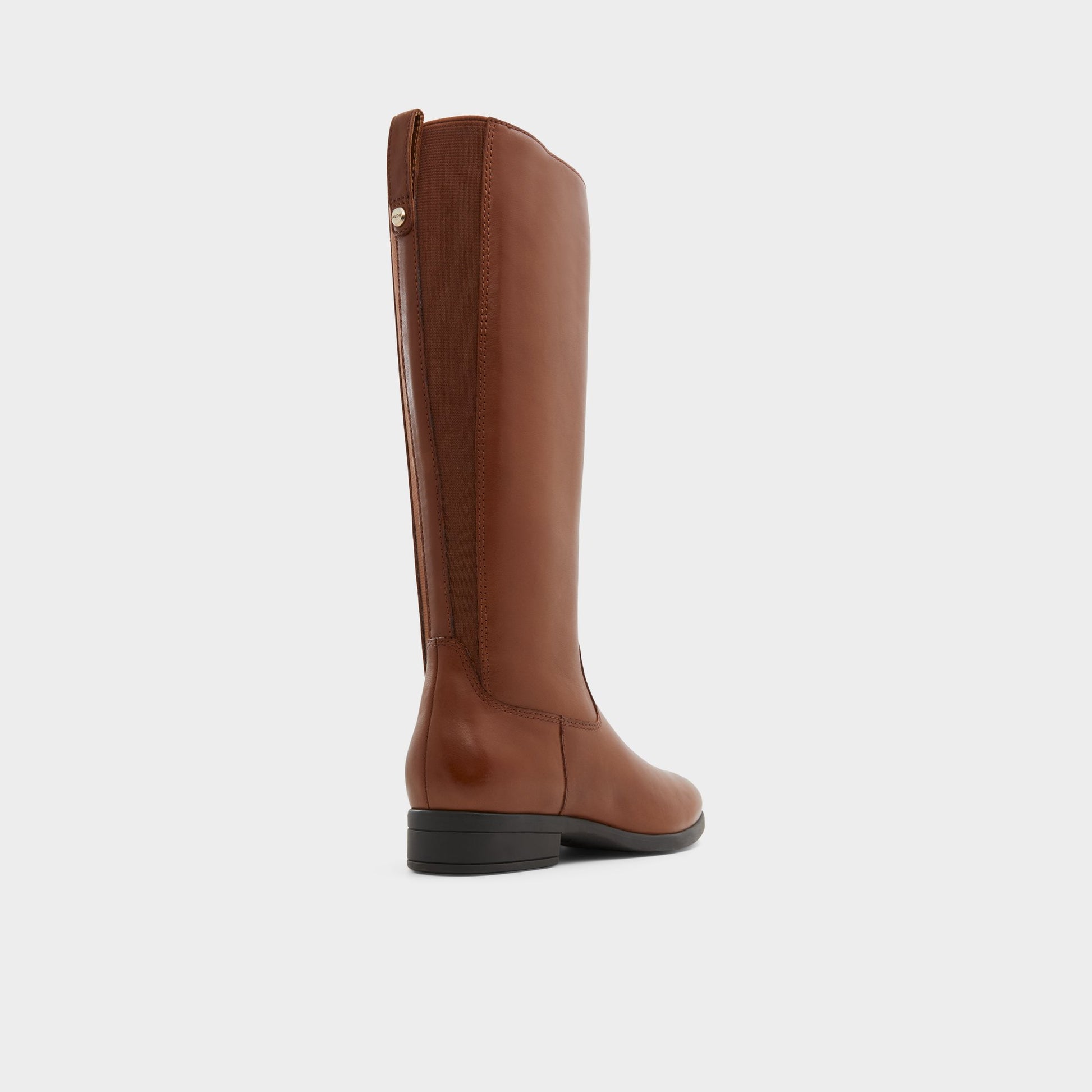 Three-quarter angle of Cognac Wicoenitall Knee-high boot's back side