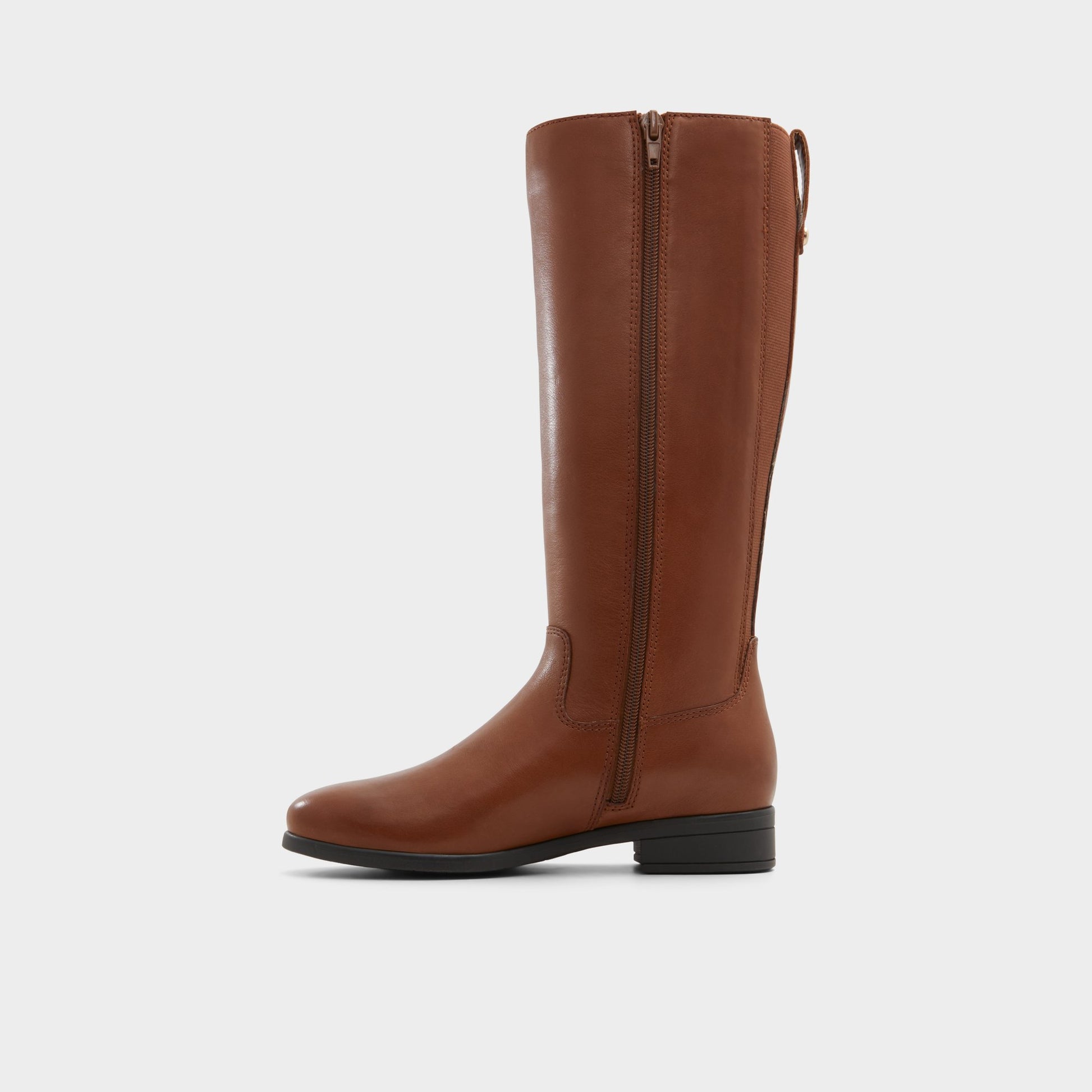 Side view of Cognac Wicoenitall Knee-high boot