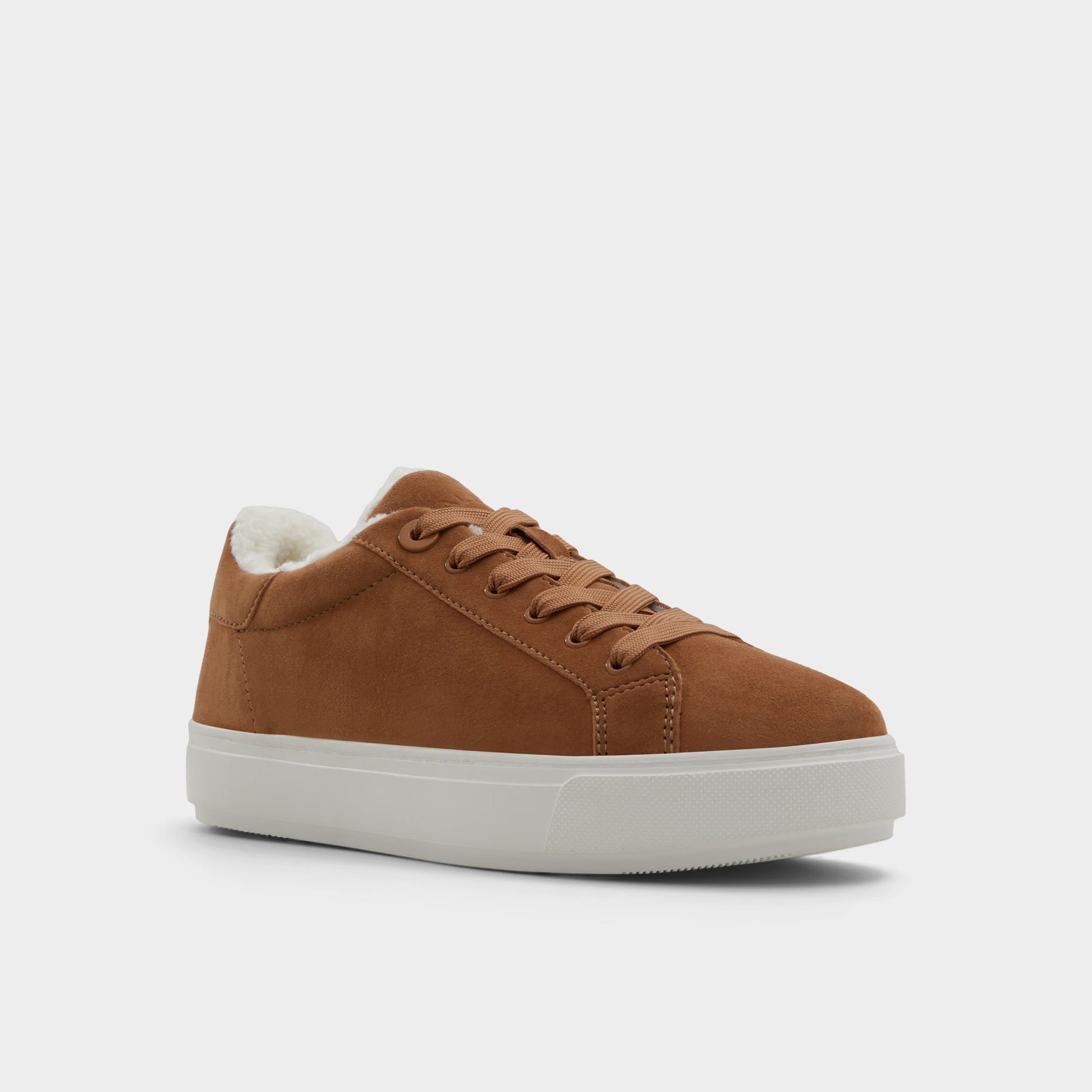 Three-quarter angle of Light Brown Merrylyn Low top sneaker's front side
