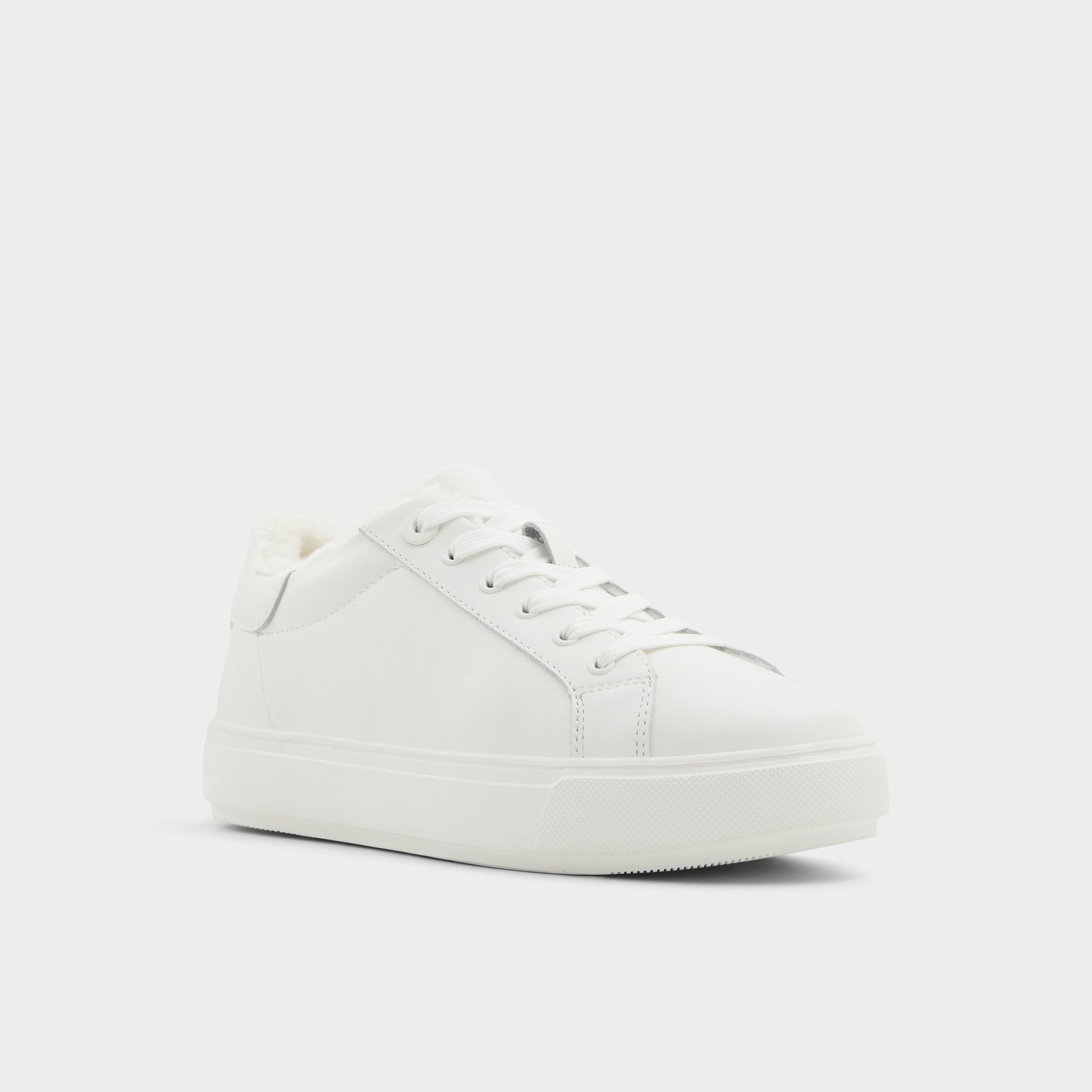 Three-quarter angle of White Merrylyn Low top sneaker's front side