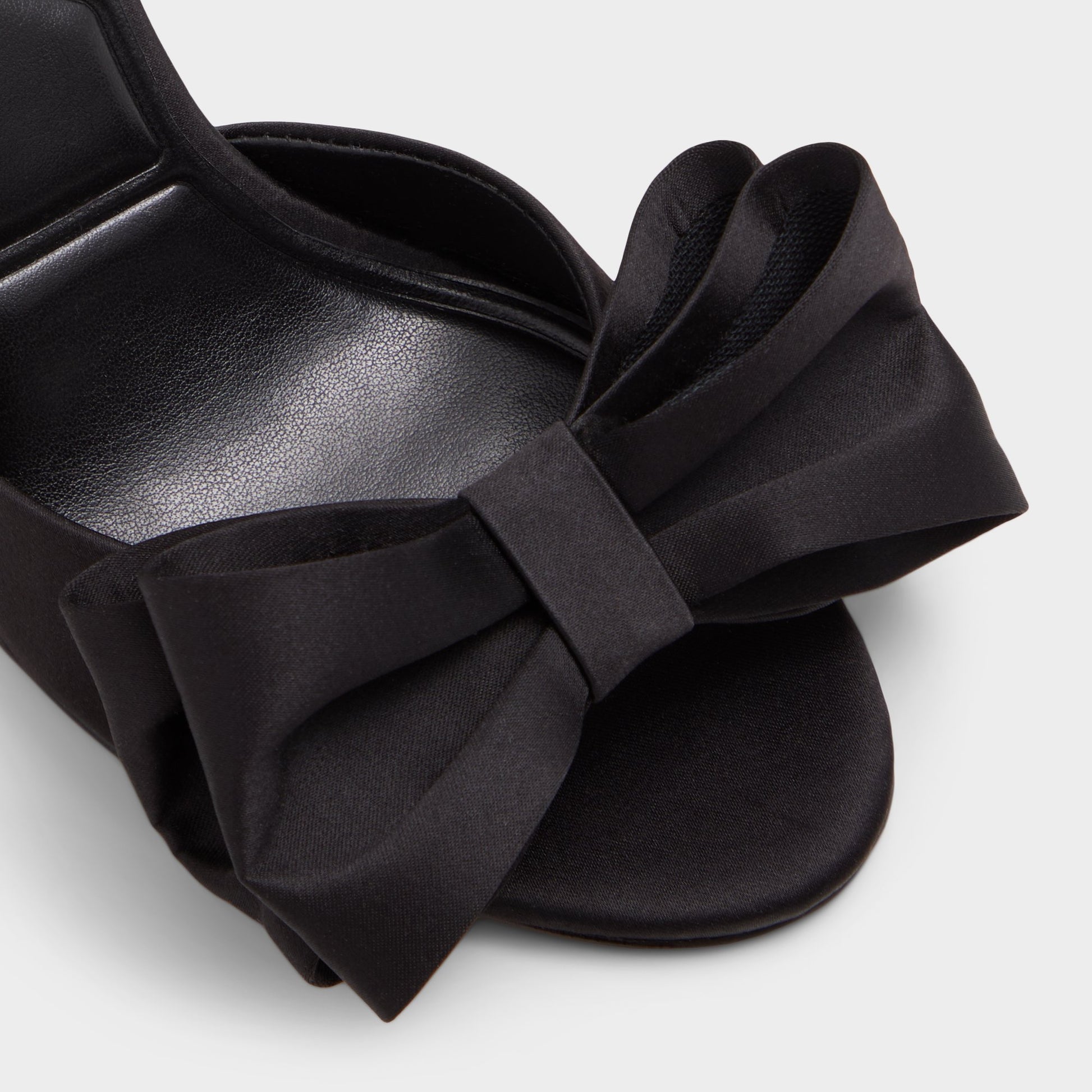 Close-up of the Black Tinsletta Strappy heeled sandal