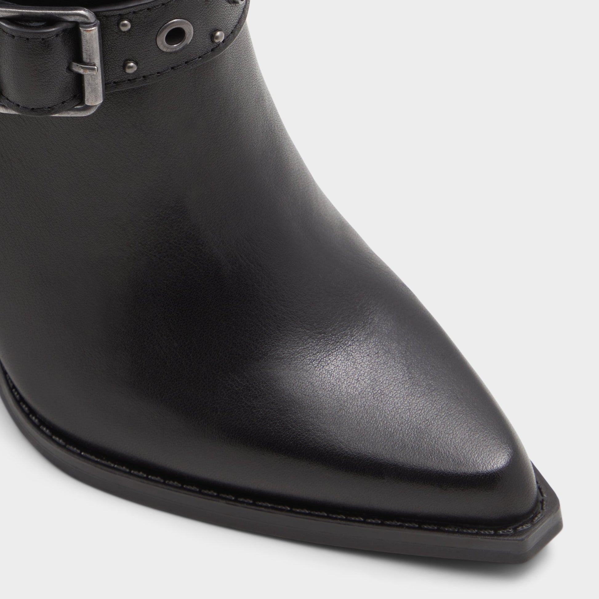 Close-up of the Other Black Thelidan Knee-high boot