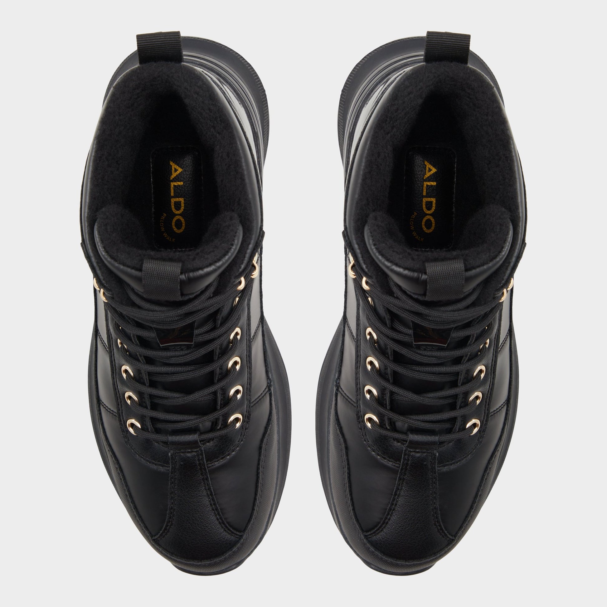 Top-down view of the Black Priemeth Lace-up boot