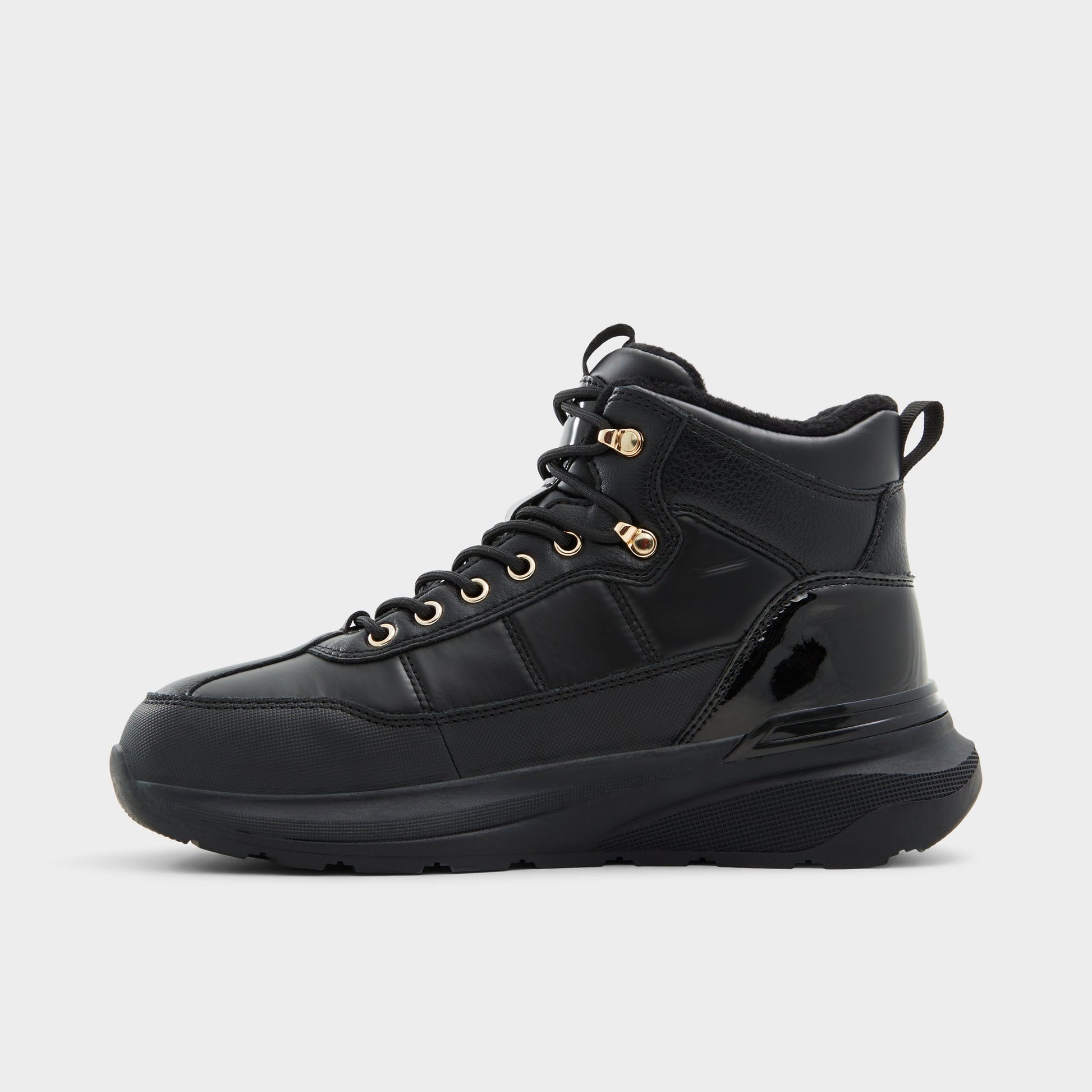 Side view of Black Priemeth Lace-up boot