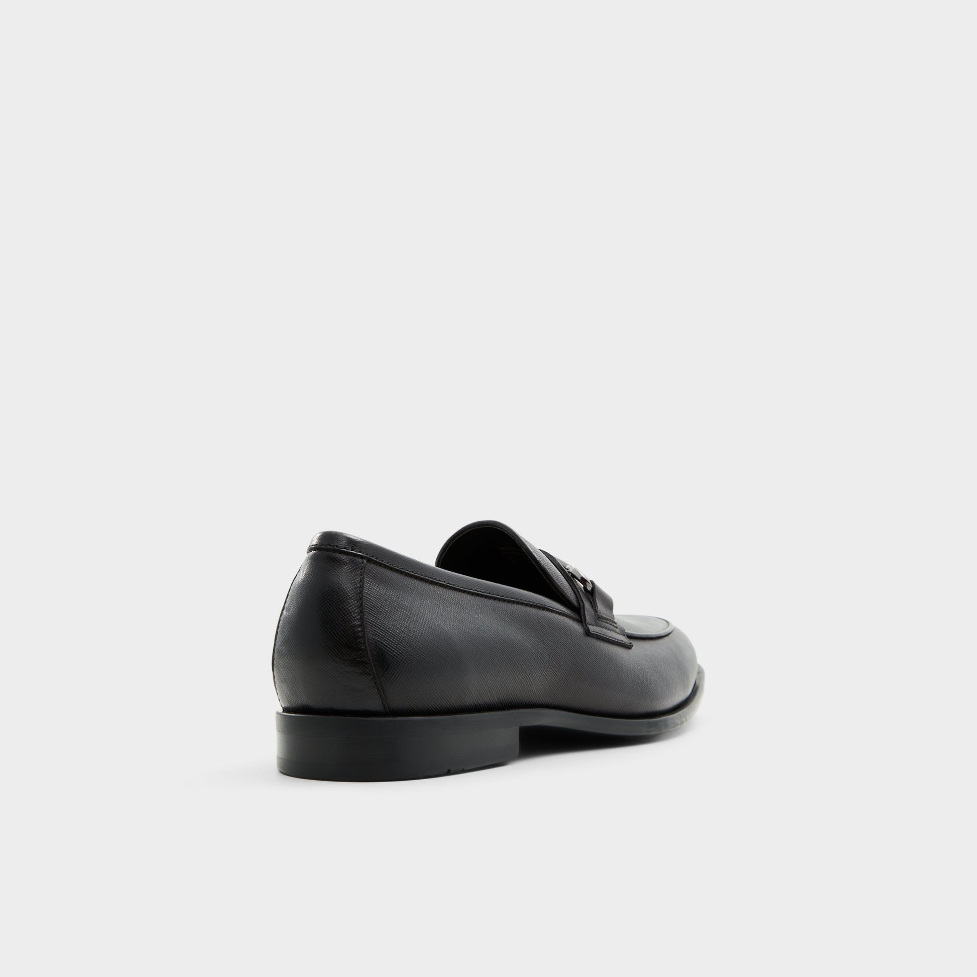 Three-quarter angle of Black Walters Loafer's back side