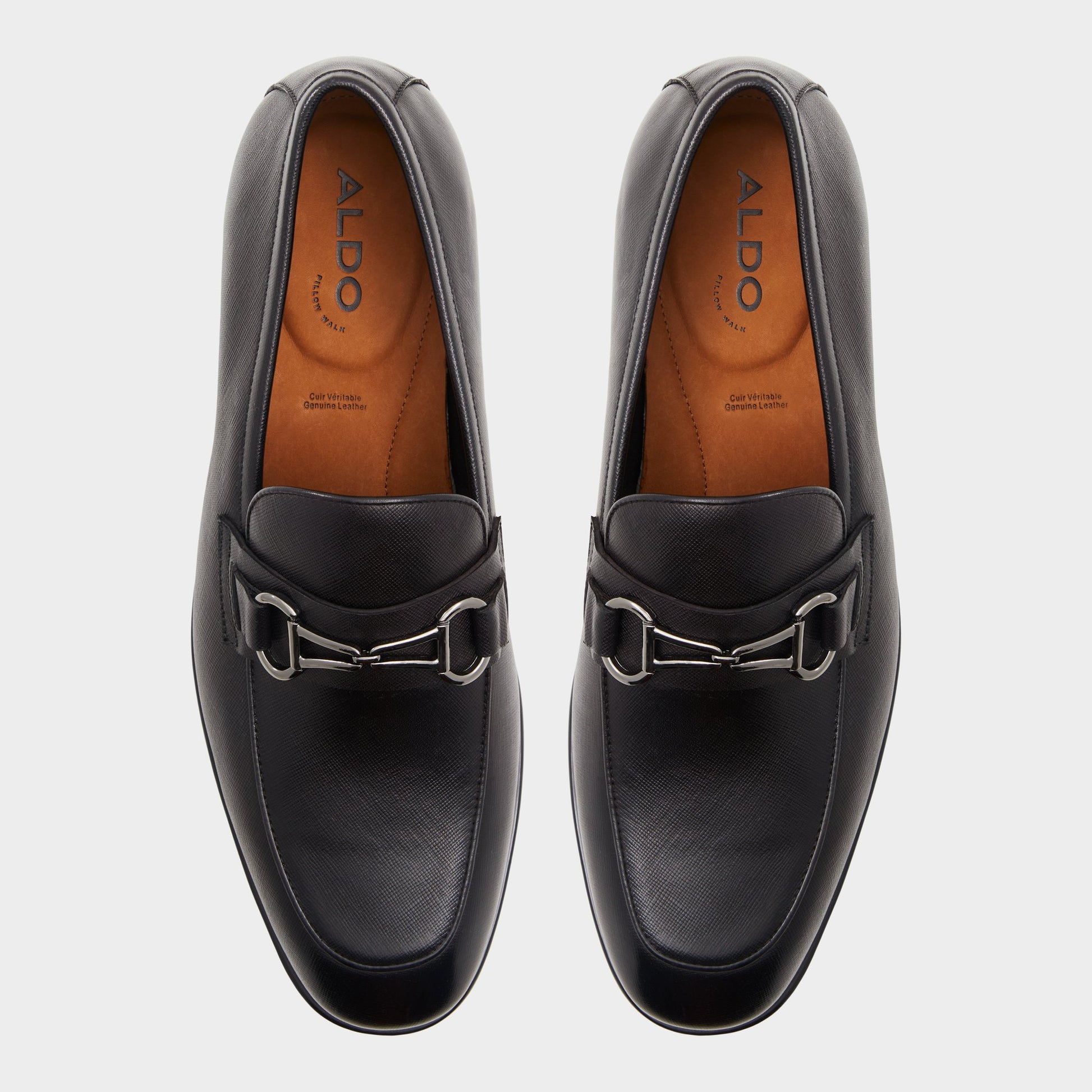 Top-down view of the Black Walters Loafer