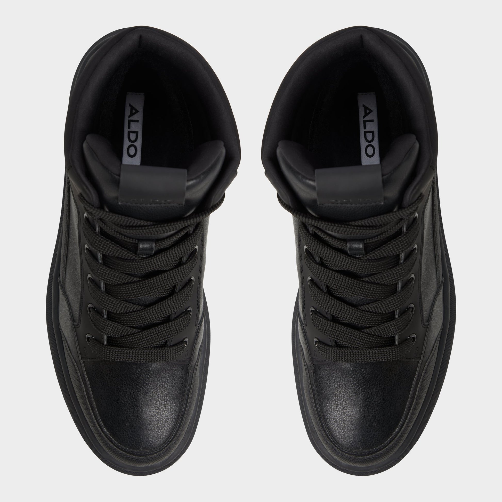 Top-down view of the Black Strato Lace-up boot