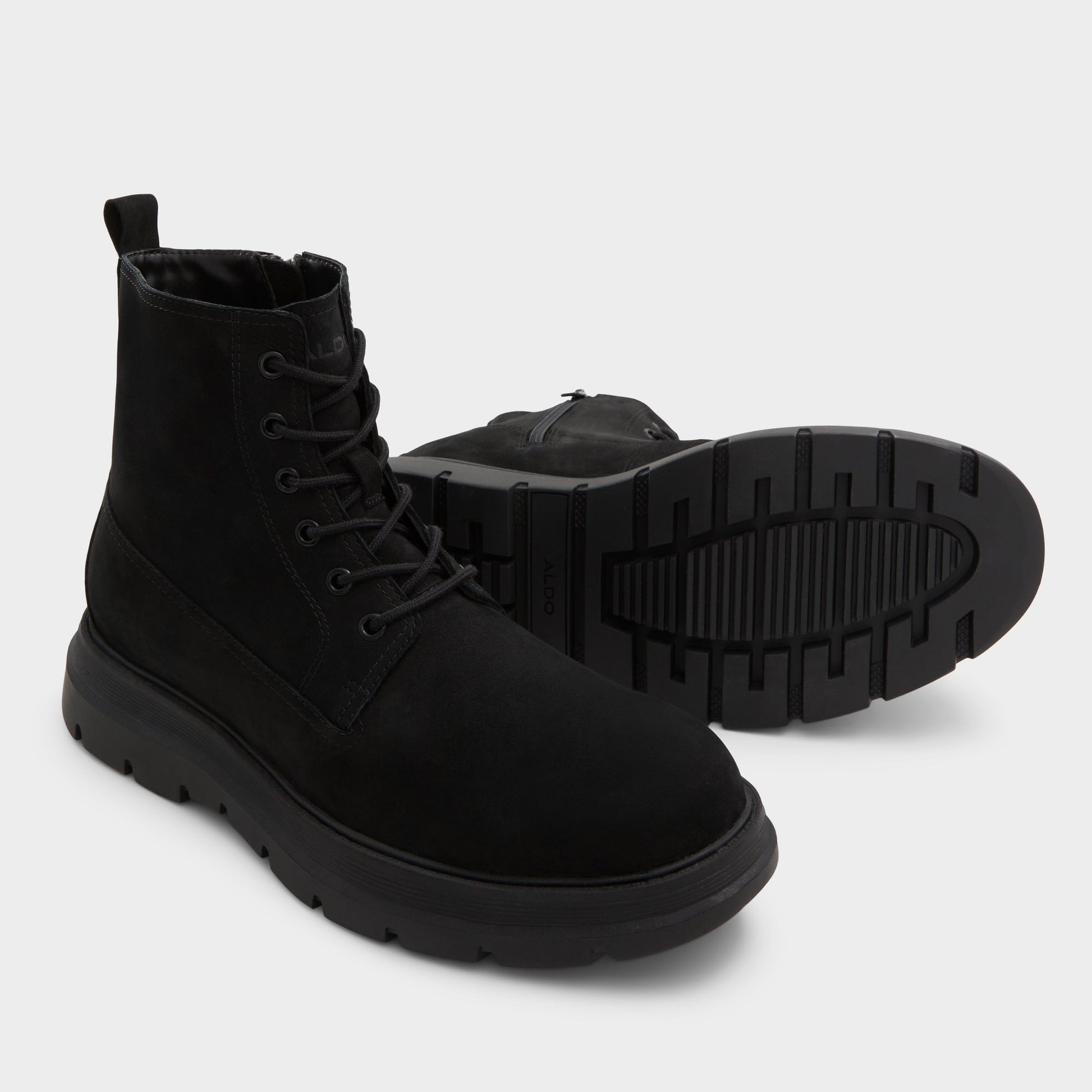 Highlighted view of a pair of Black Reish Lace-up boots