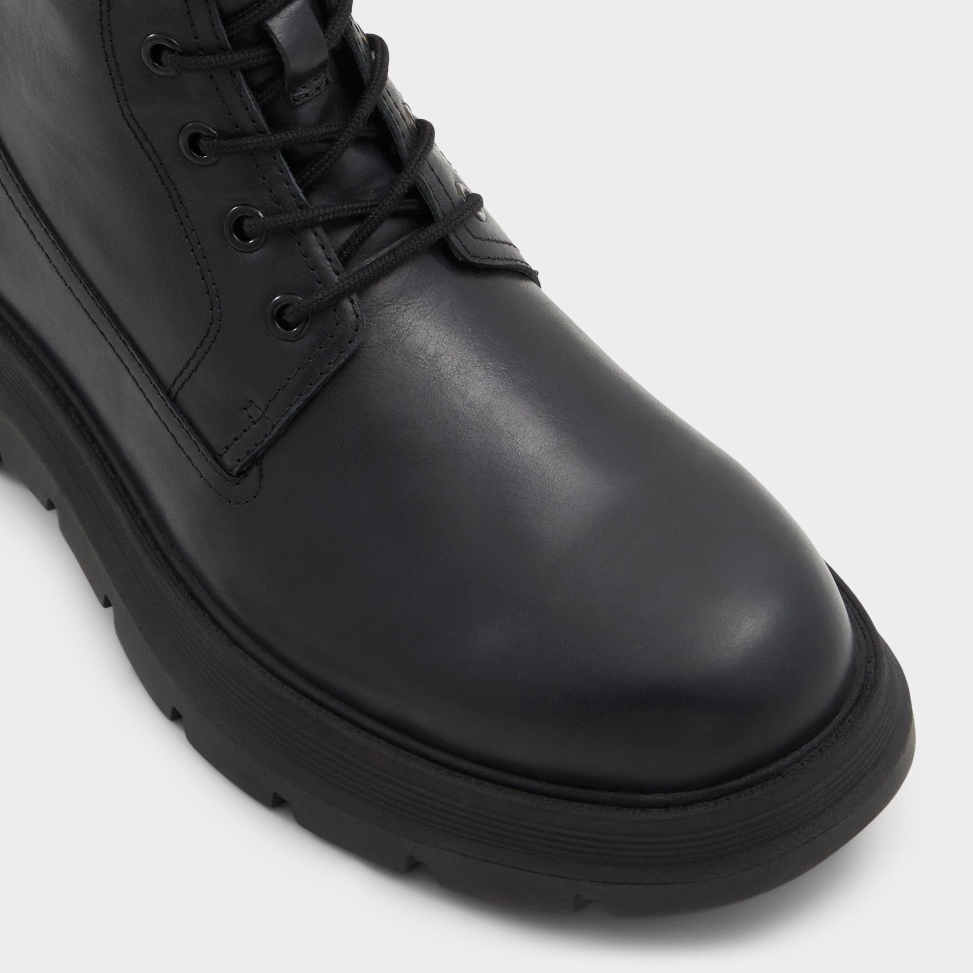 Close-up of the Black Reish Lace-up boot