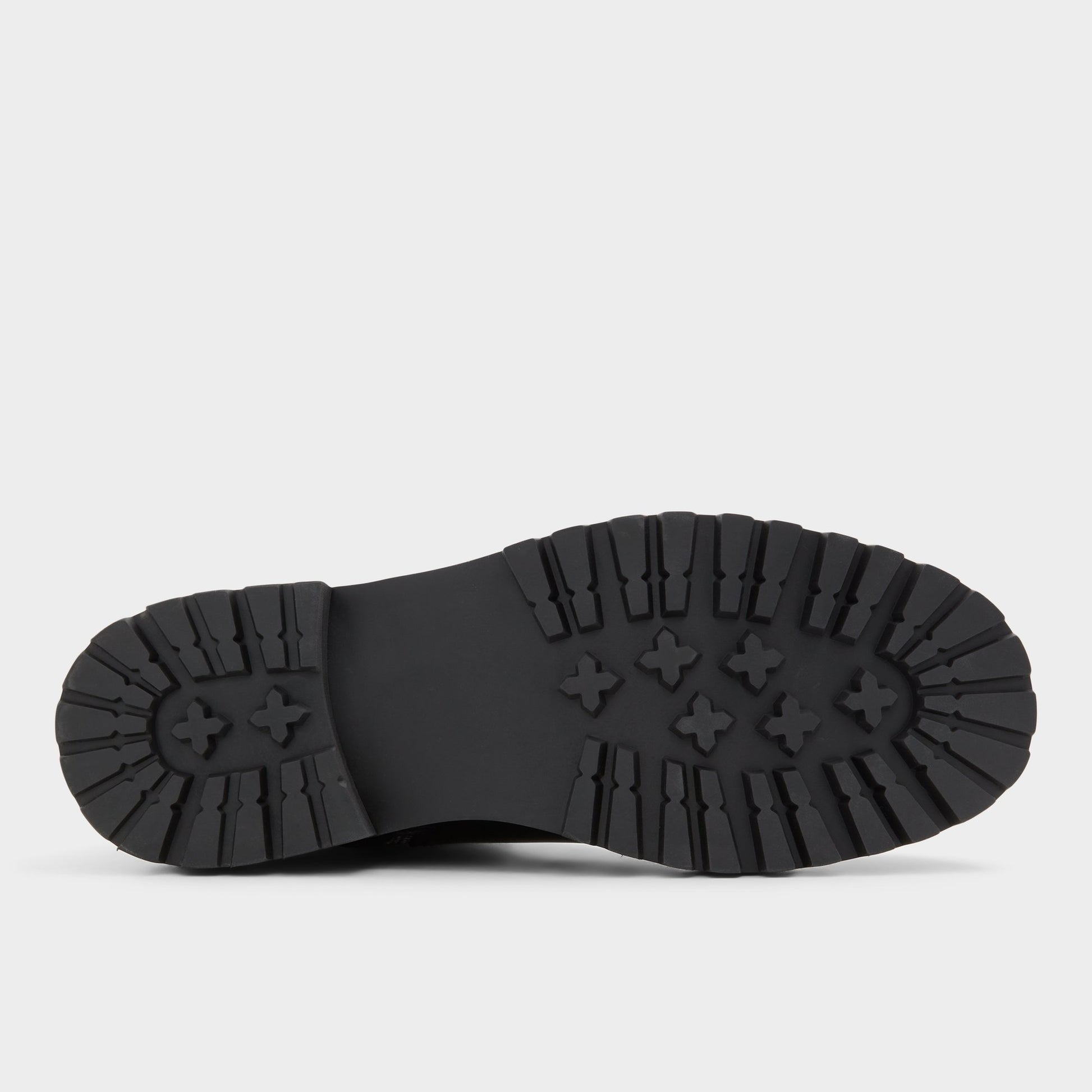 View of Black Carys Motorcycle ankle boot's sole