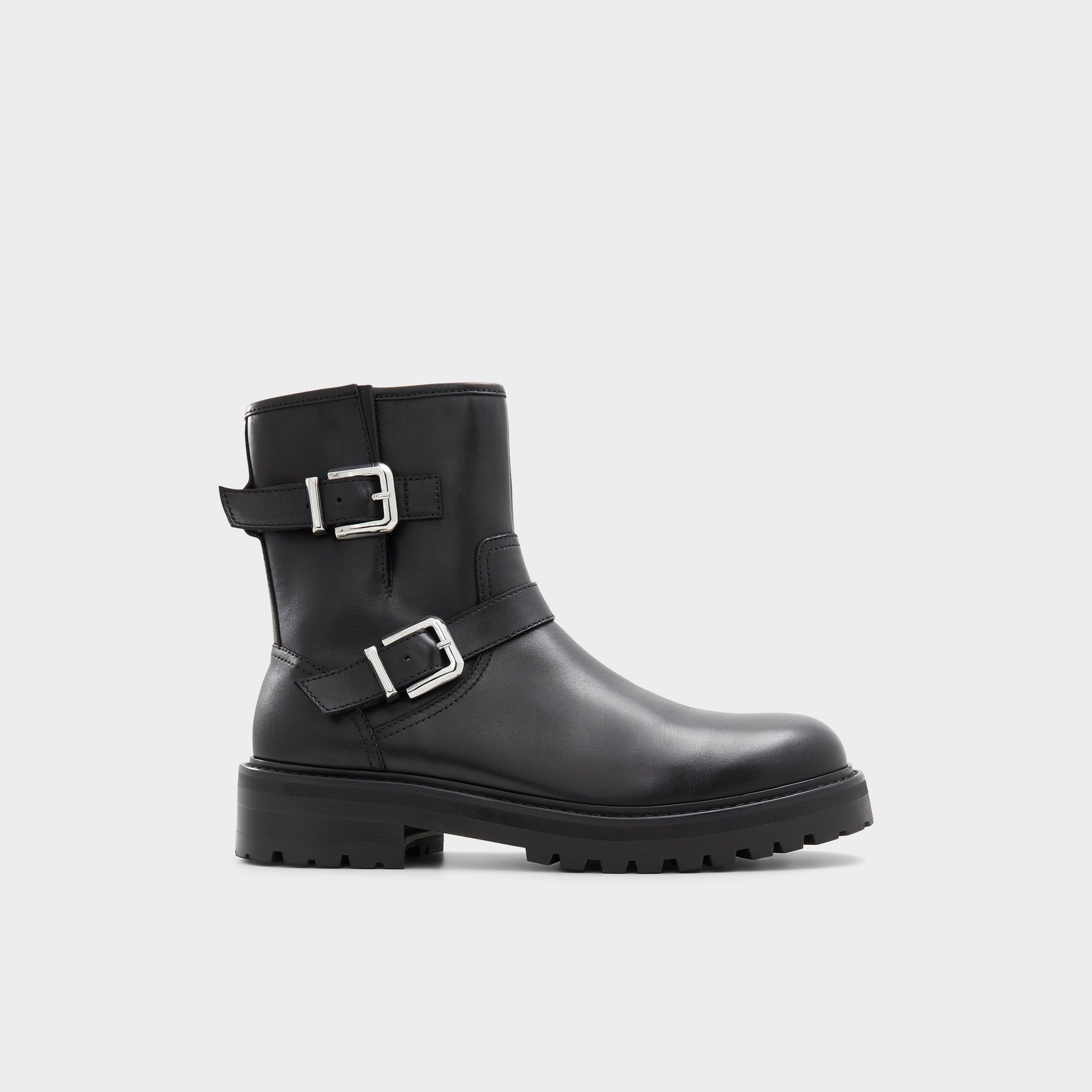 Main View of Black Carys Motorcycle ankle boot for Mens