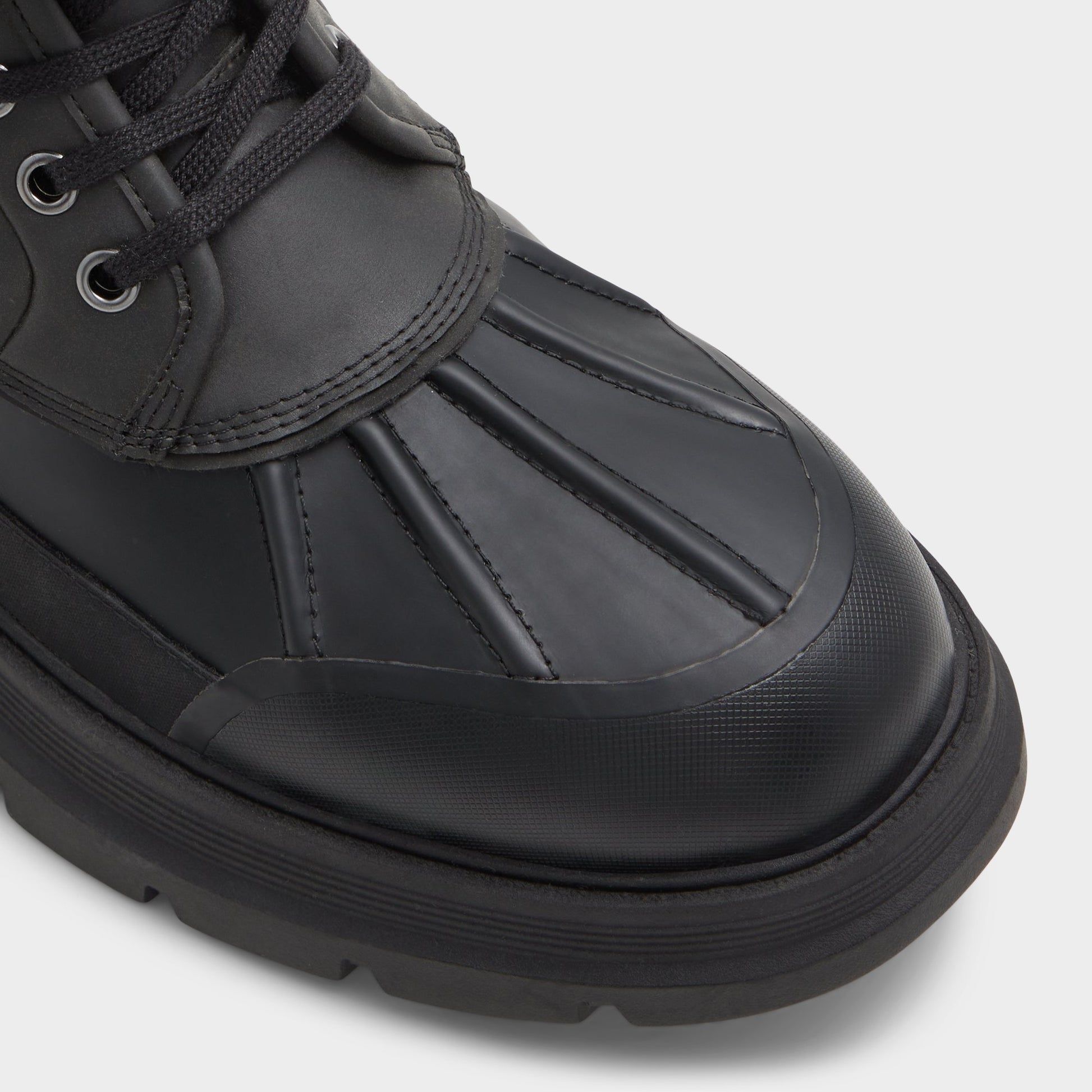 Close-up of the Black Delburn Lace-up boot