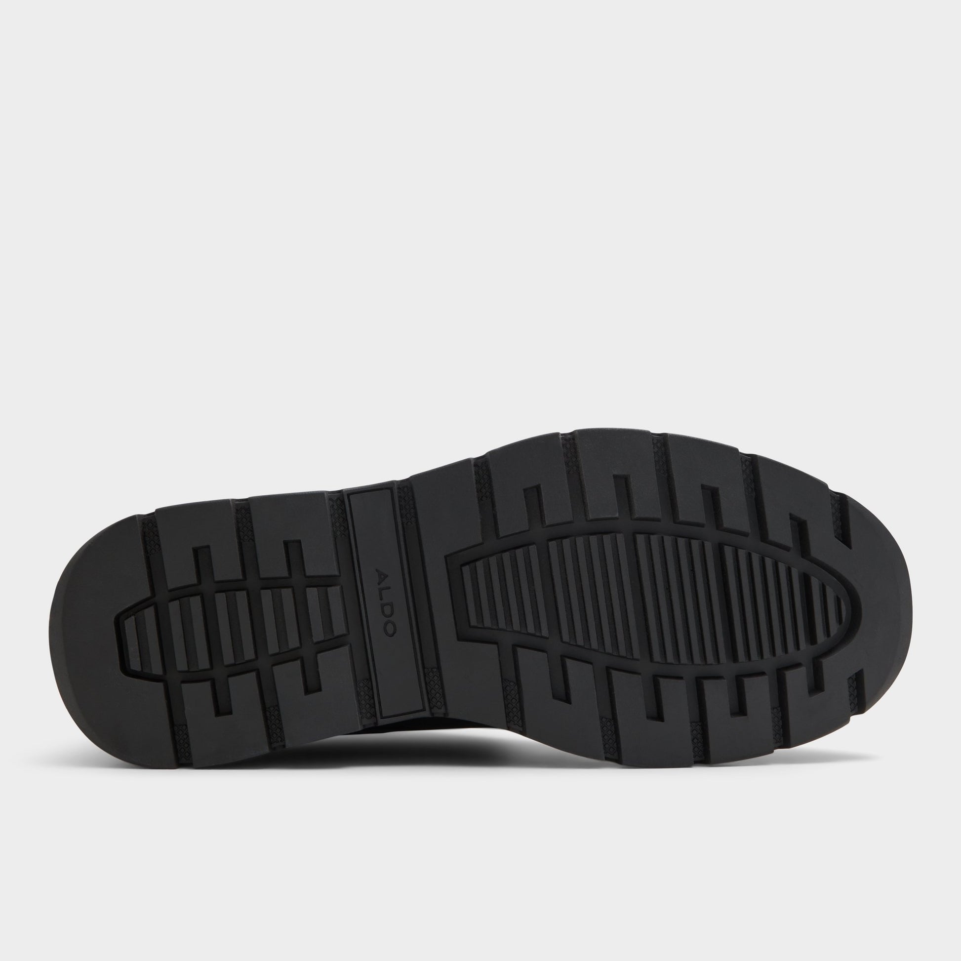 View of Black Delburn Lace-up boot's sole