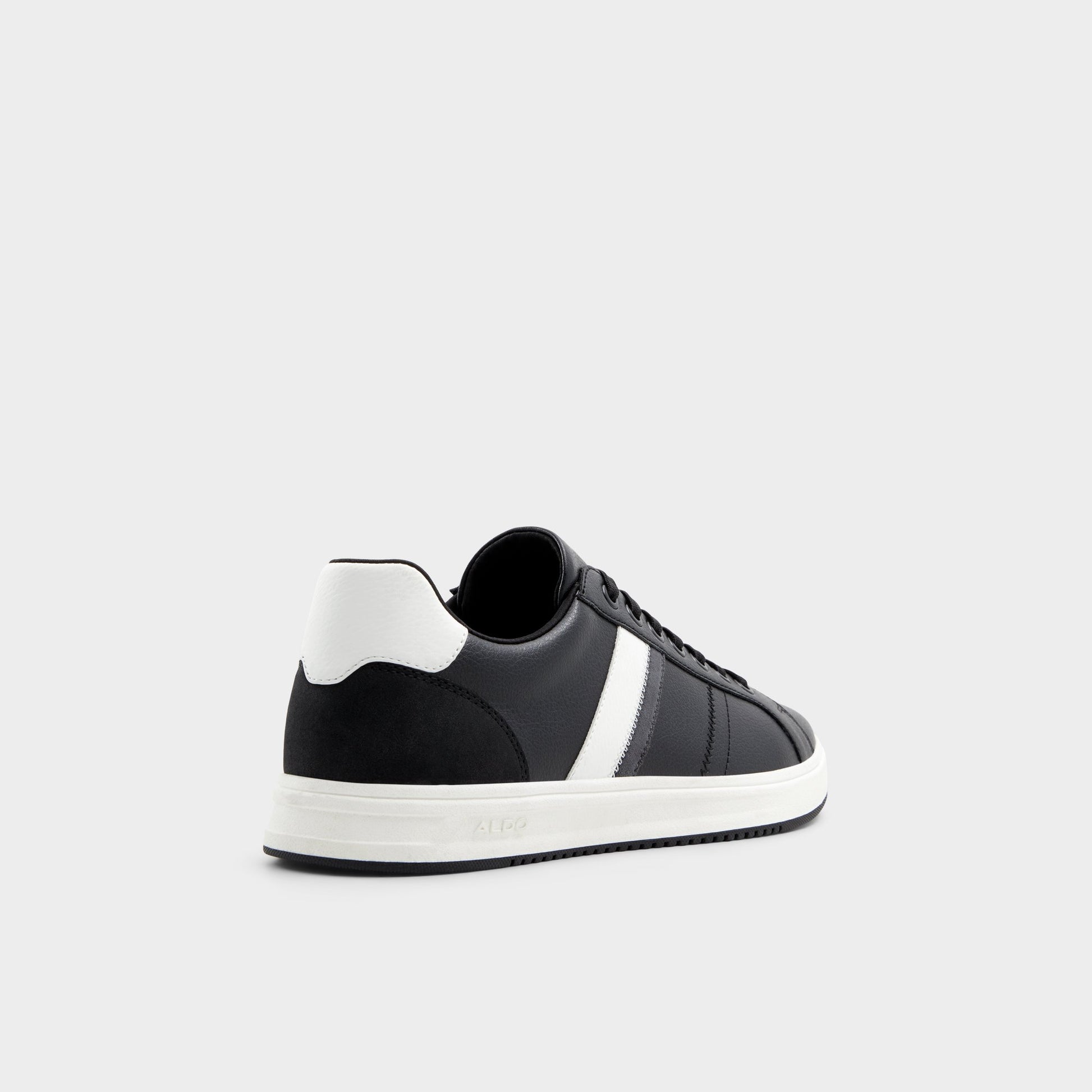 Three-quarter angle of Open Black Citywalk Low top sneaker's back side