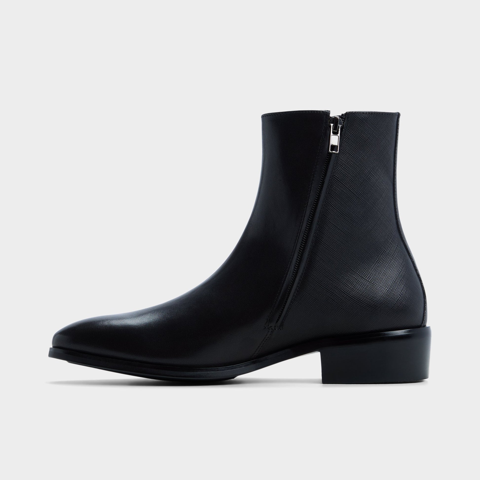 Side view of Open Black Amur Ankle boot