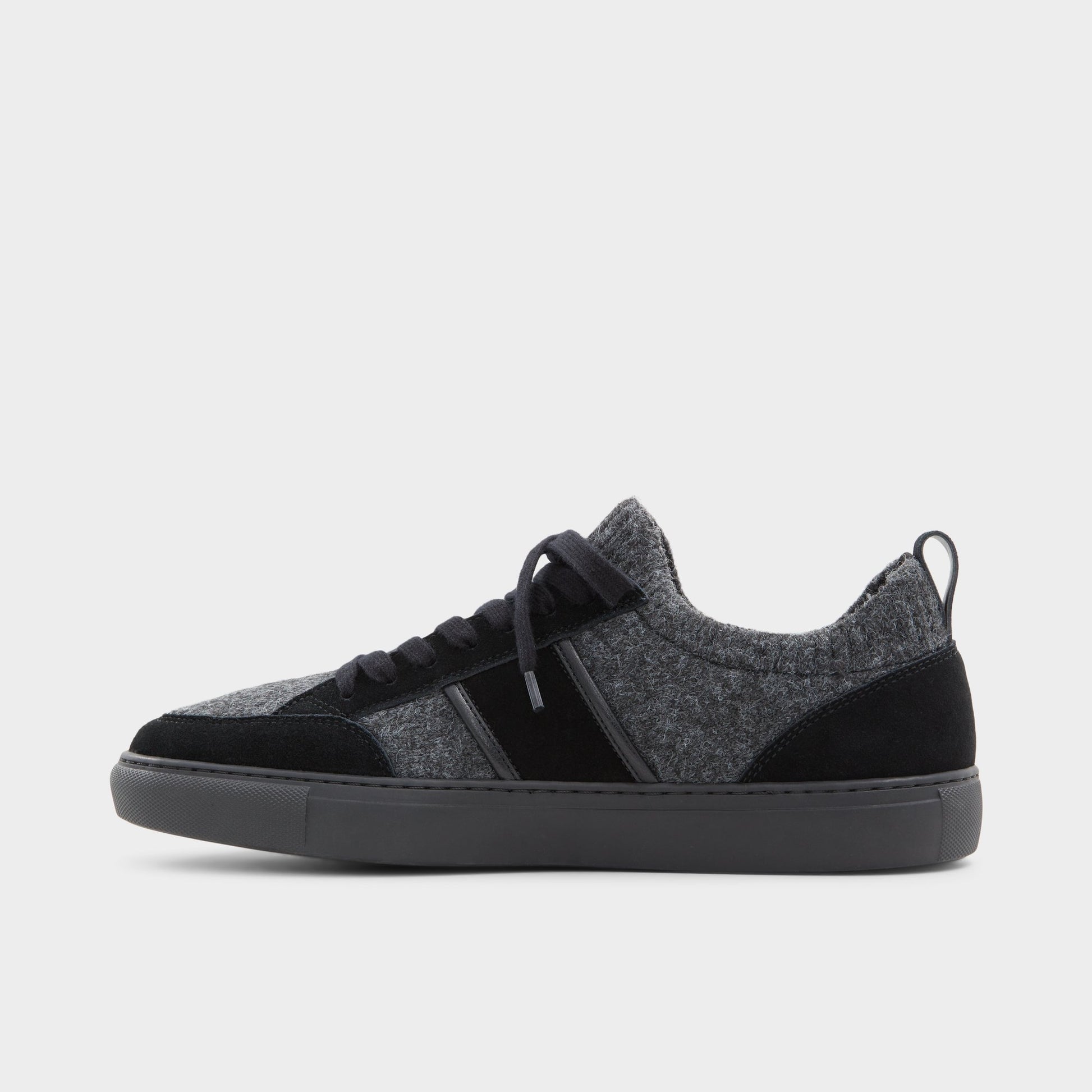 Side view of Black Owens Low top sneaker