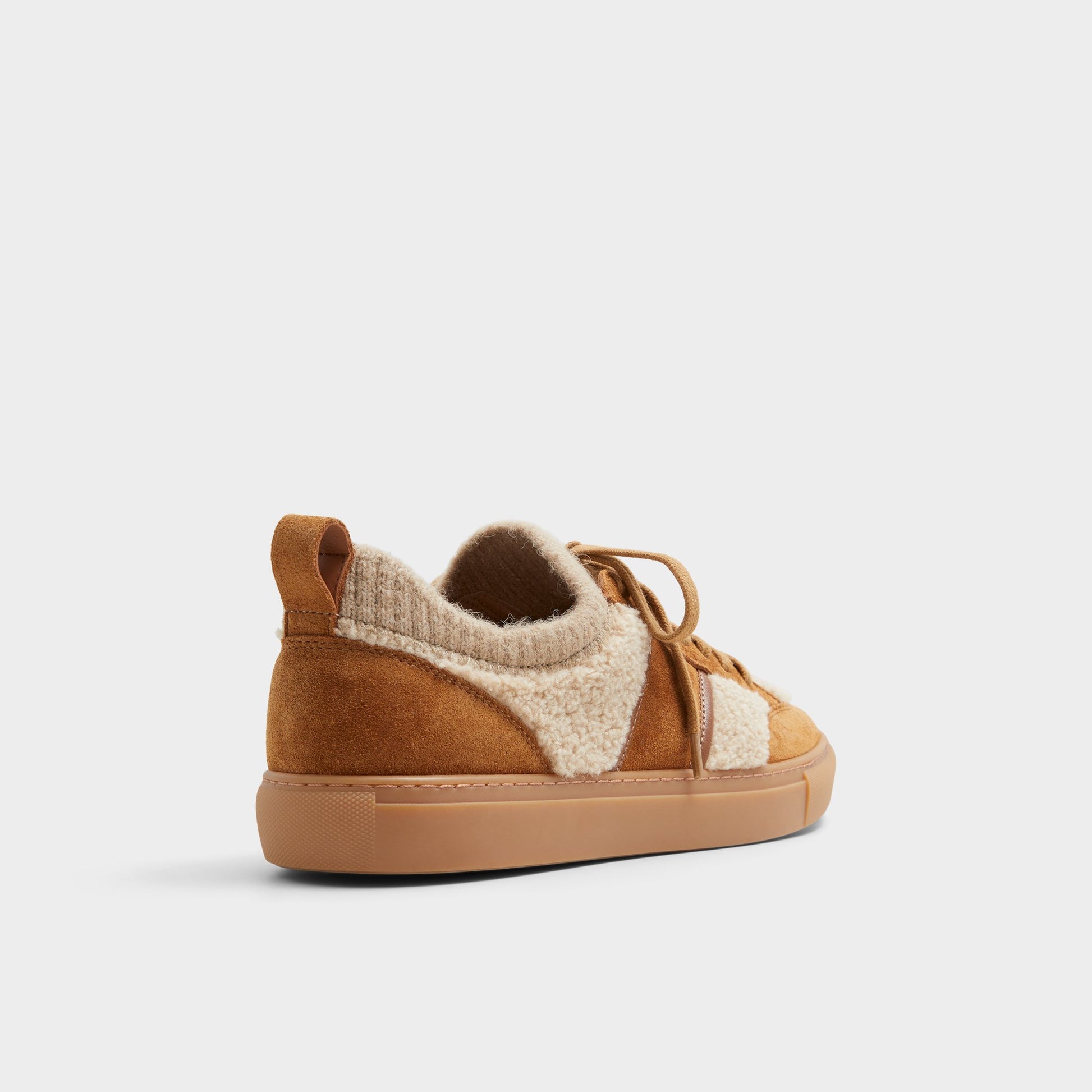 Three-quarter angle of Cognac Owens Low top sneaker's back side